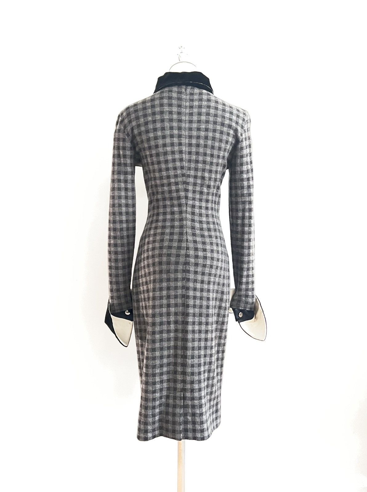 Gianfranco Ferre Gianfranco Ferré 1990s Wool Dress Grey Check Size XS / US 0-2 / IT 36-38 - 5 Thumbnail