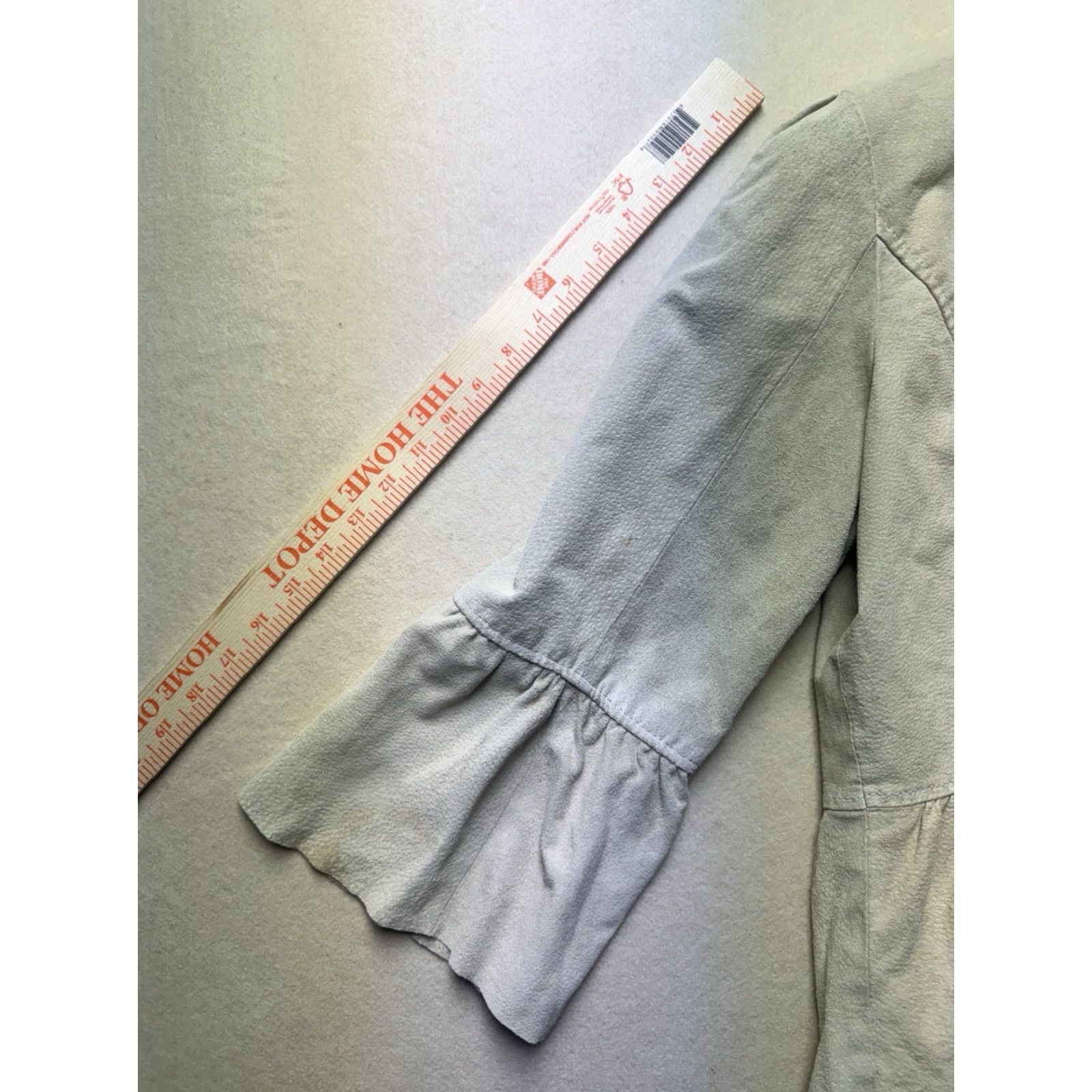 Olive Live a Little Tan Beige Suede Leather Jacket Button Up Women’s Size Large Size L / US 10 / IT 46 - 6 Thumbnail
