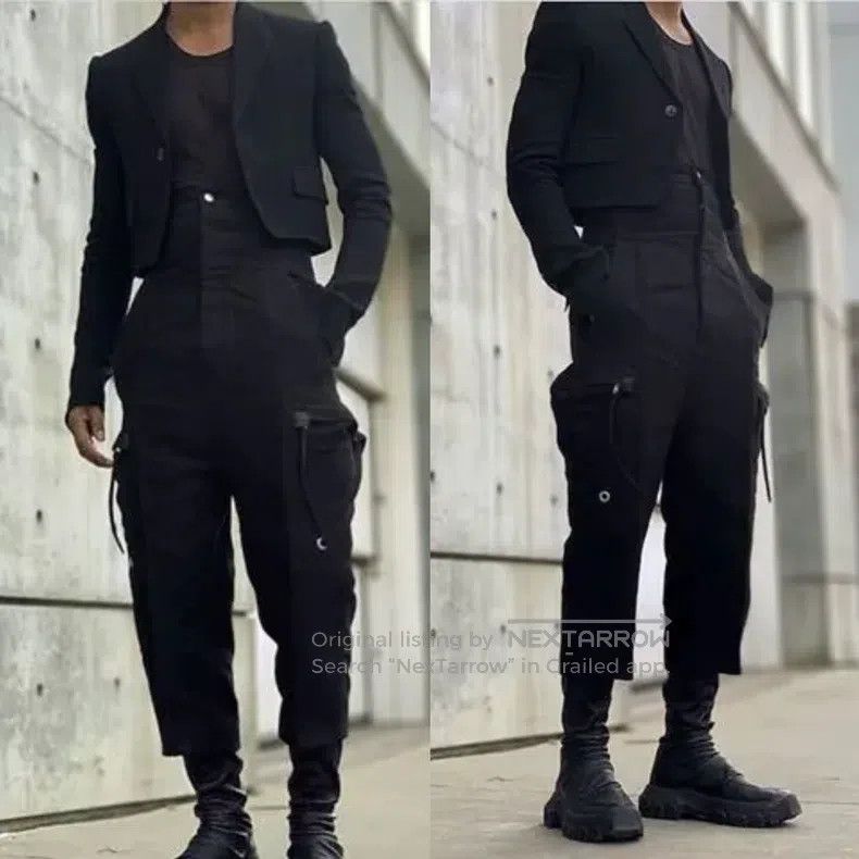 Rick Owens Rick Owens High-waisted denim overalls pants Size US 36 / EU 52 - 8 Thumbnail