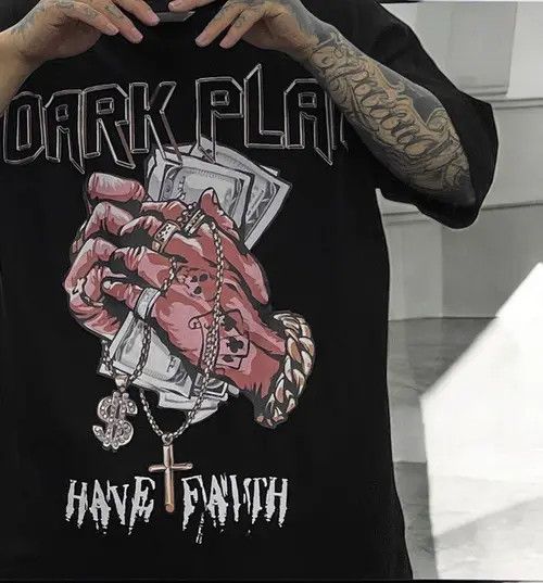 VIBE Dark Plan Graphic Black T Shirt Size US L / EU 52-54 / 3 - 4 Thumbnail