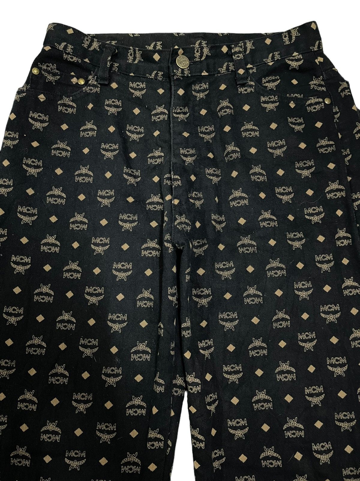 MCM Vintage MCM Legere Full Print Monogram Jeans Size US 27 - 3 Thumbnail