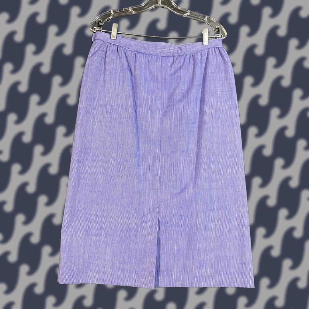 Pendleton VINTAGE Pendleton Skirt 16W Purple Midi Silk Blend Women USA Skater Plus 80s Country Sophisticates Size 38" / US 16 / IT 52 - 1 Thumbnail