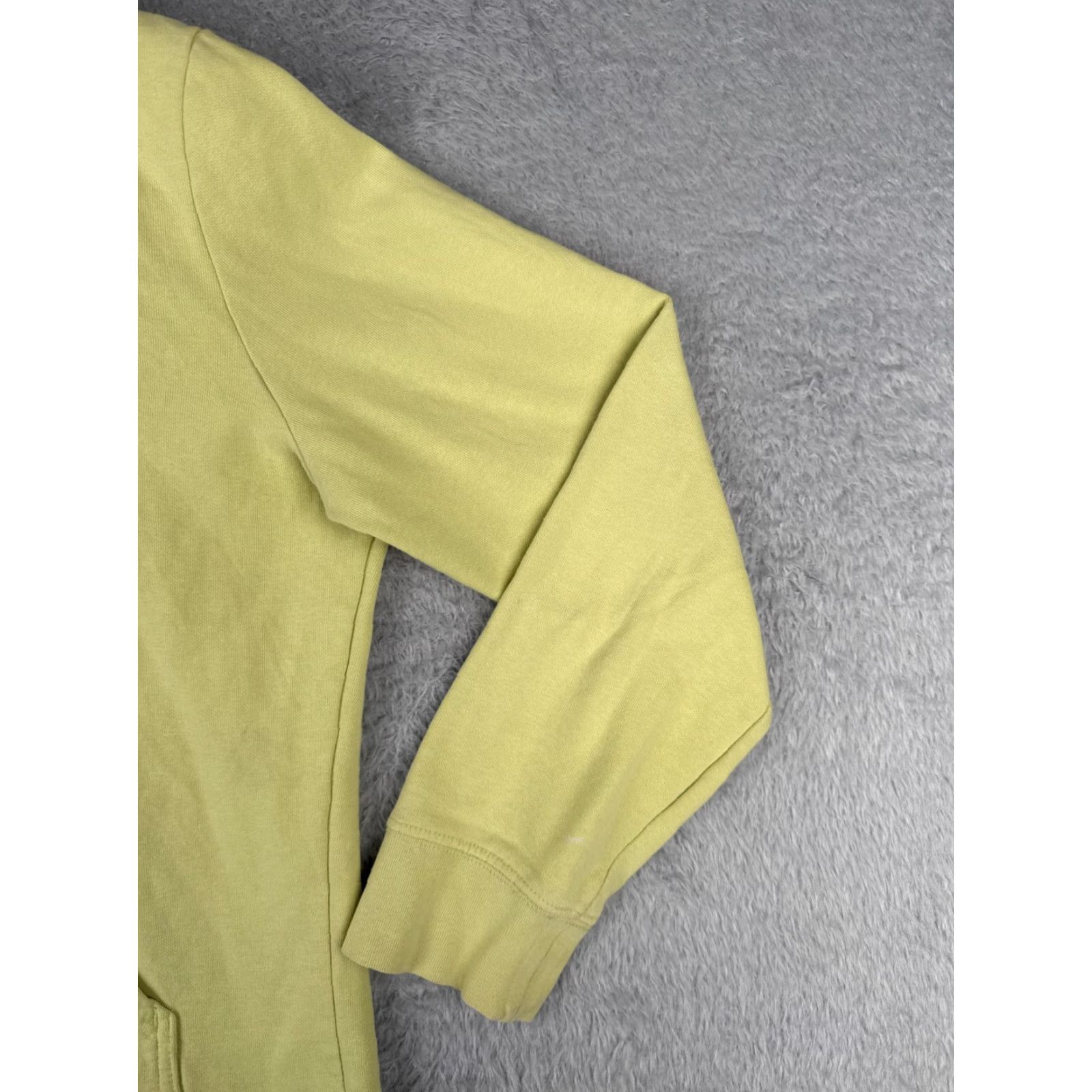 The North Face The North Face Womens Large Yellow Pullover Hoodie Sweatshirt Jers ey Cotton Blend All Seasons Zip Logo Size L / US 10 / IT 46 - 2 Thumbnail