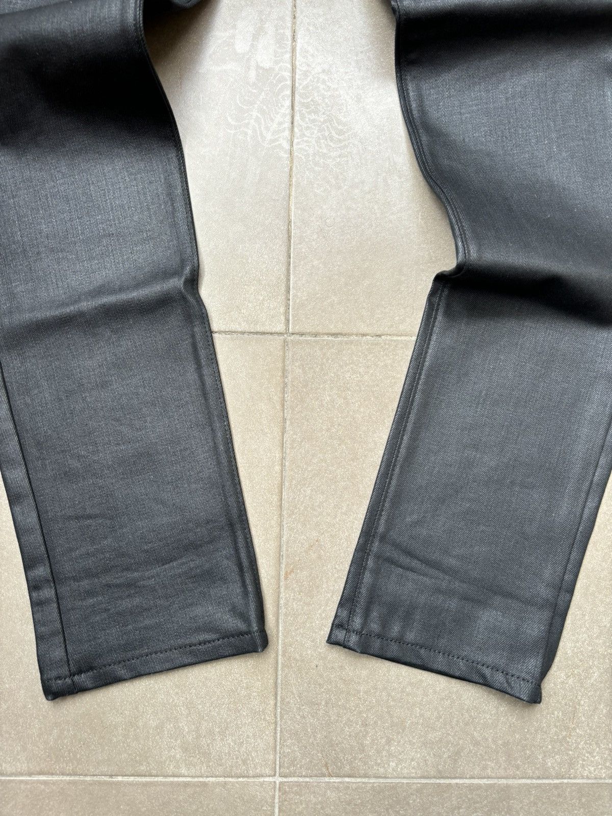 Naked & Famous Naked & Famous Denim - Black Waxed Jeans Size US 31 - 3 Thumbnail