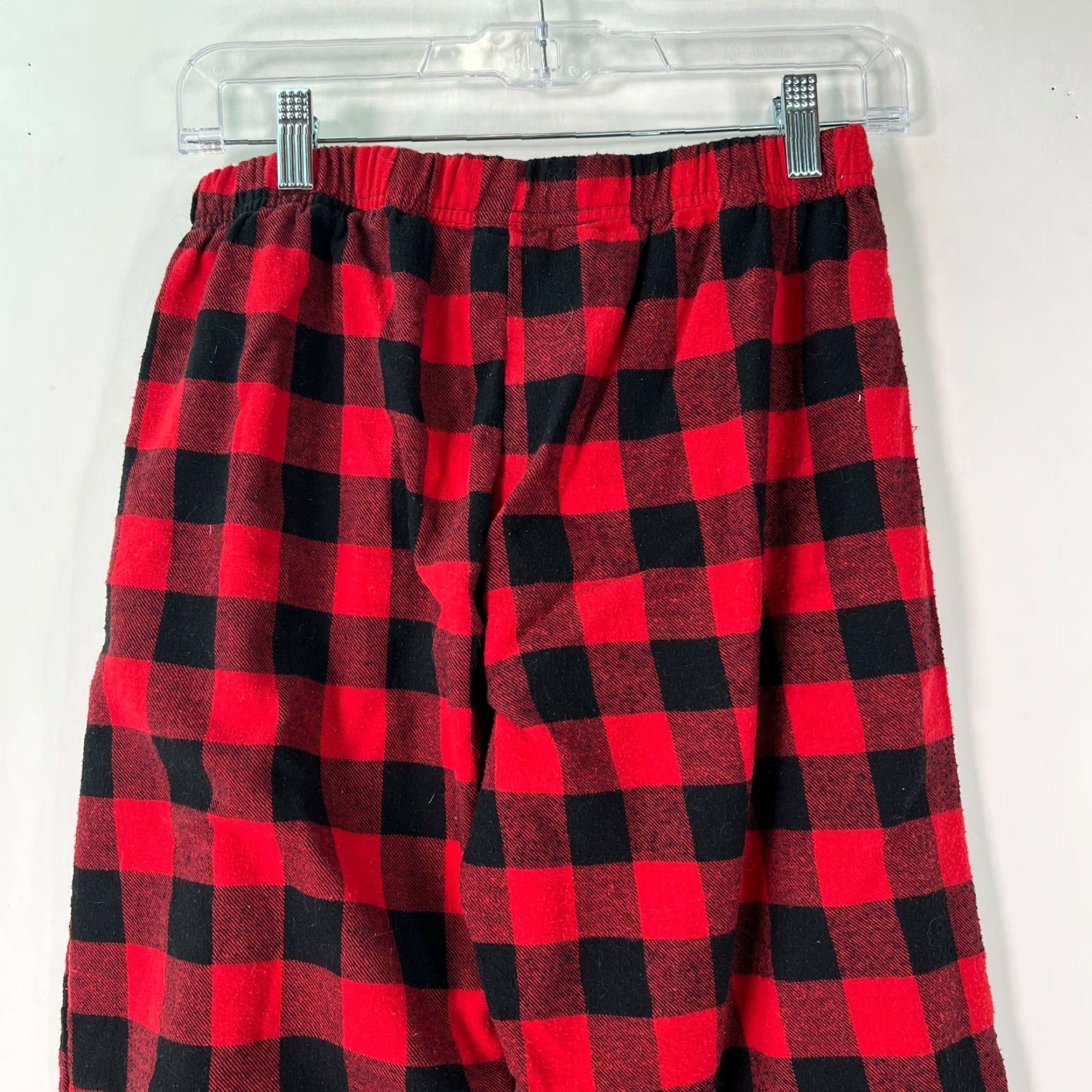 Vintage Womens Pajama Pants Buffalo Plaid Red Elastic Waist Pull On Flat Front Size M Size 32" / US 10 / IT 46 - 5 Thumbnail