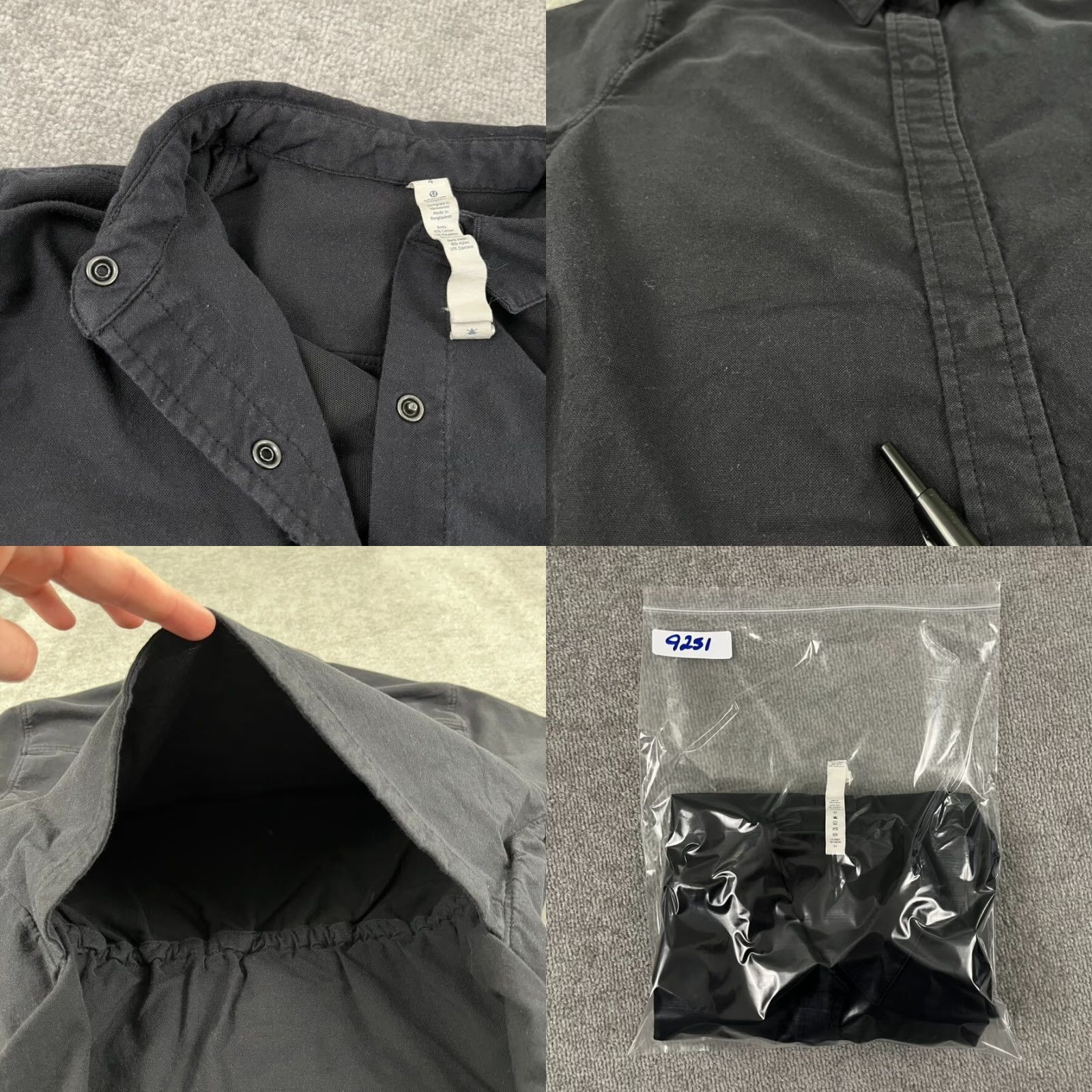 Lululemon LULULEMON Shirt Womens Size 4 Faded Black Snap Up Long Sleeve Career Office Top Size S / US 4 / IT 40 - 8 Thumbnail