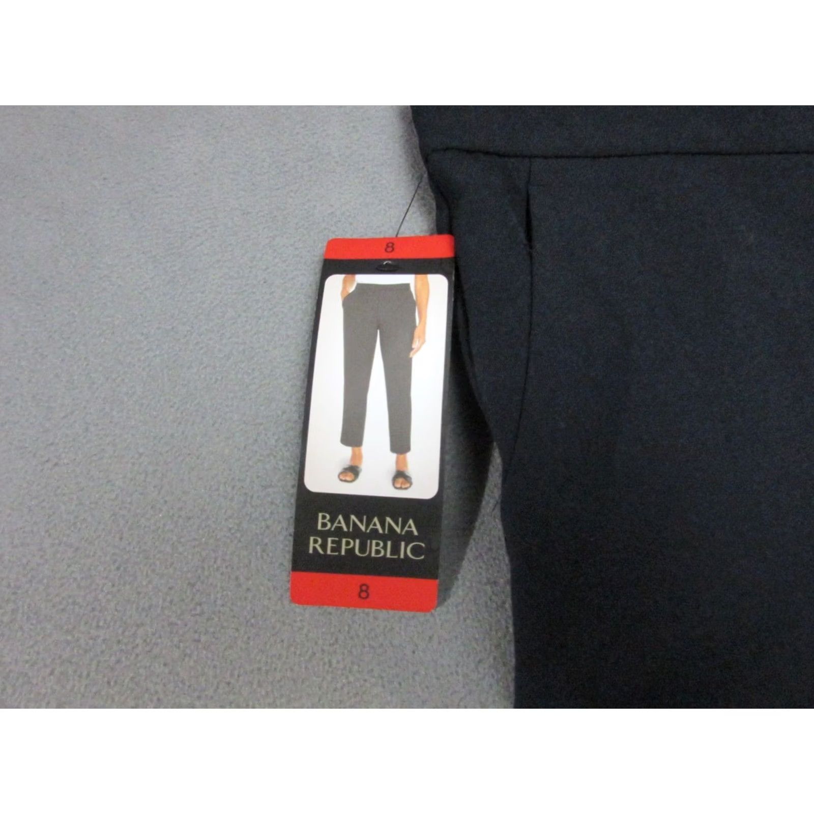Banana Republic Banana Republic Womens Pants - Black Rayon Stretch High Rise Tapered Leg Pull On Size 34" / US 12 / IT 48 - 2 Thumbnail