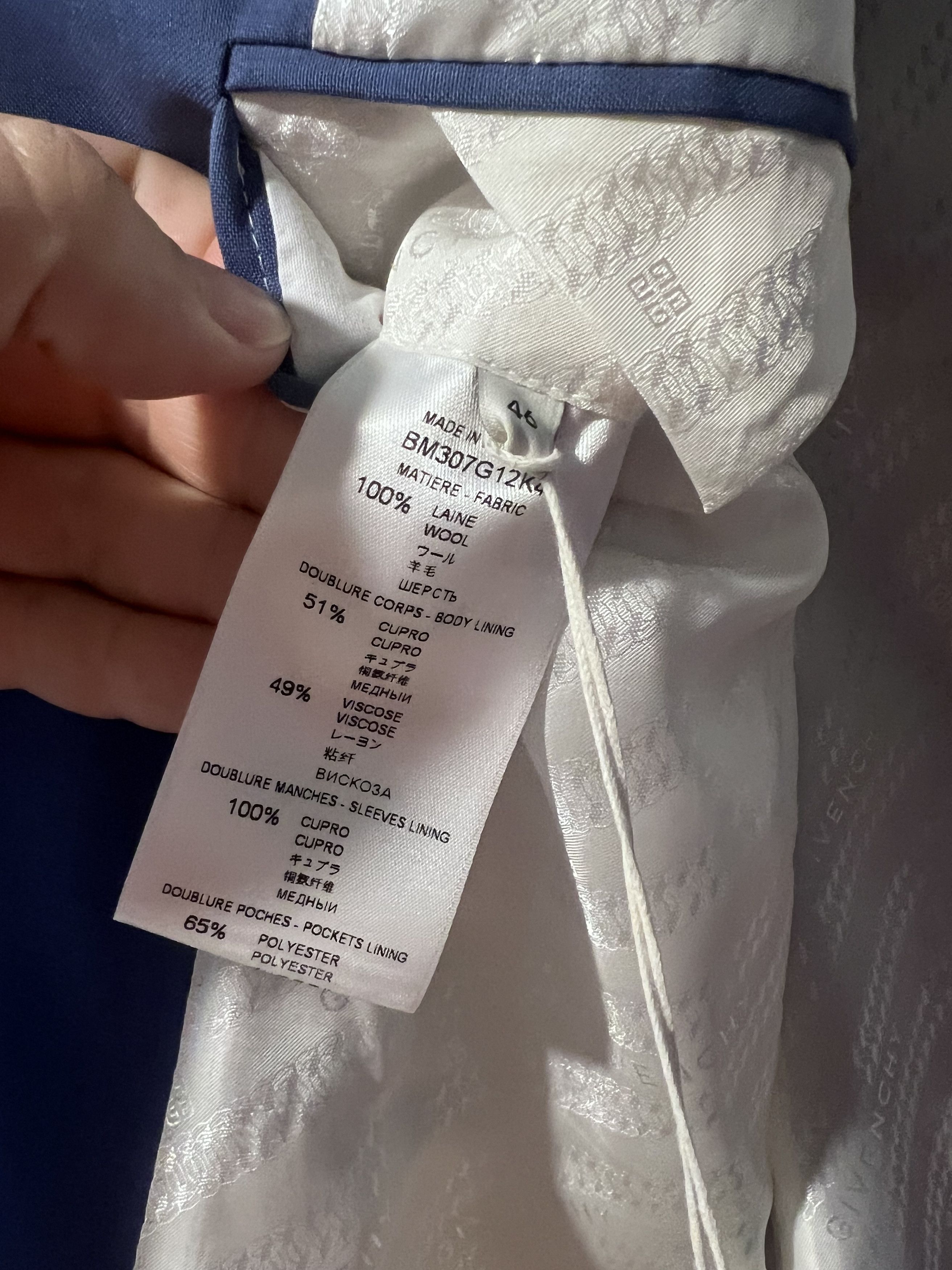 Givenchy SS 2020 Runway Givenchy Blazer in wool Size 46R - 14 Thumbnail