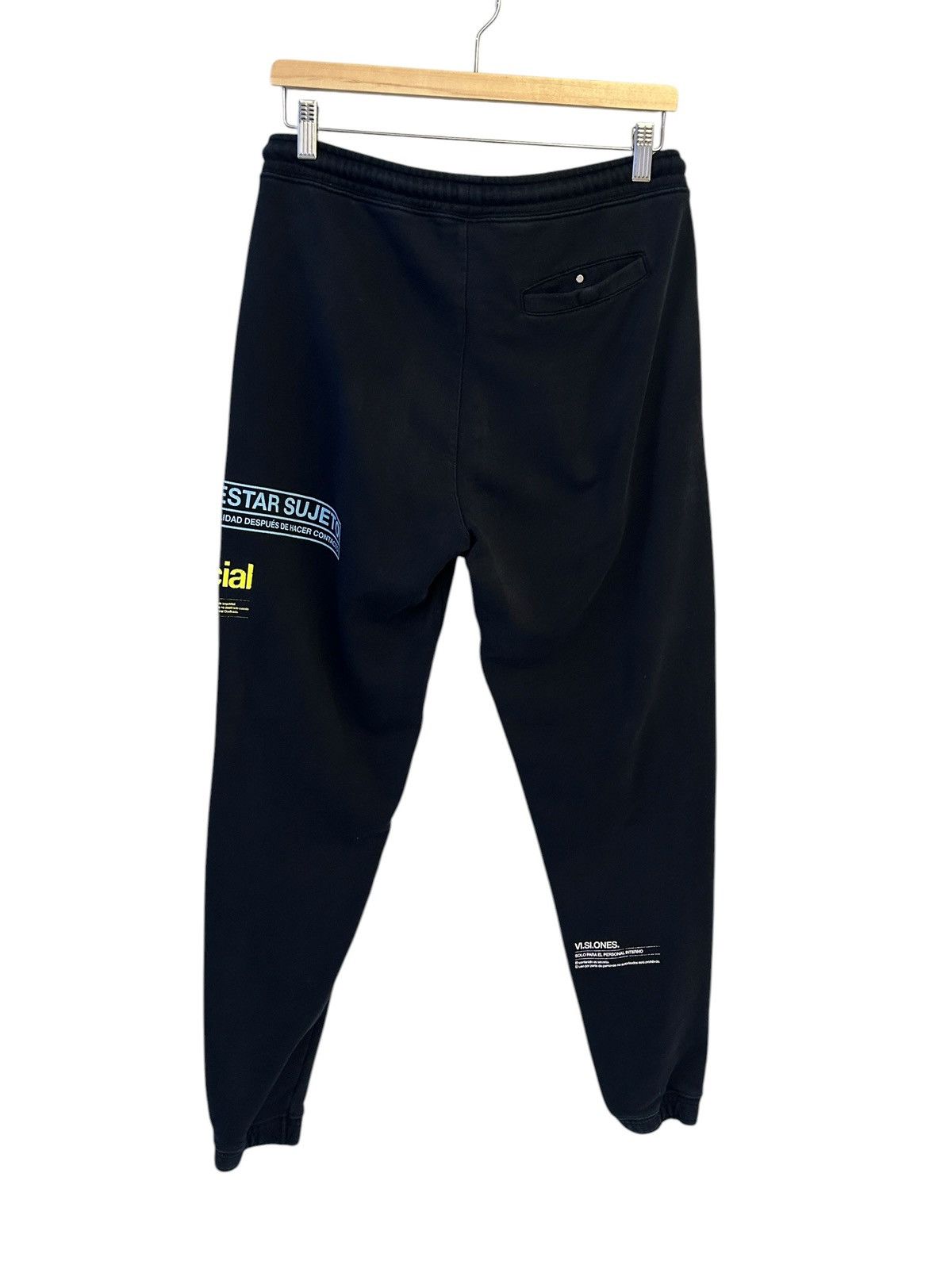 Marcelo Burlon Marcelo Burlon Mens Fleece Pants Trousers Black Small Size US 28 / EU 44 - 2 Thumbnail
