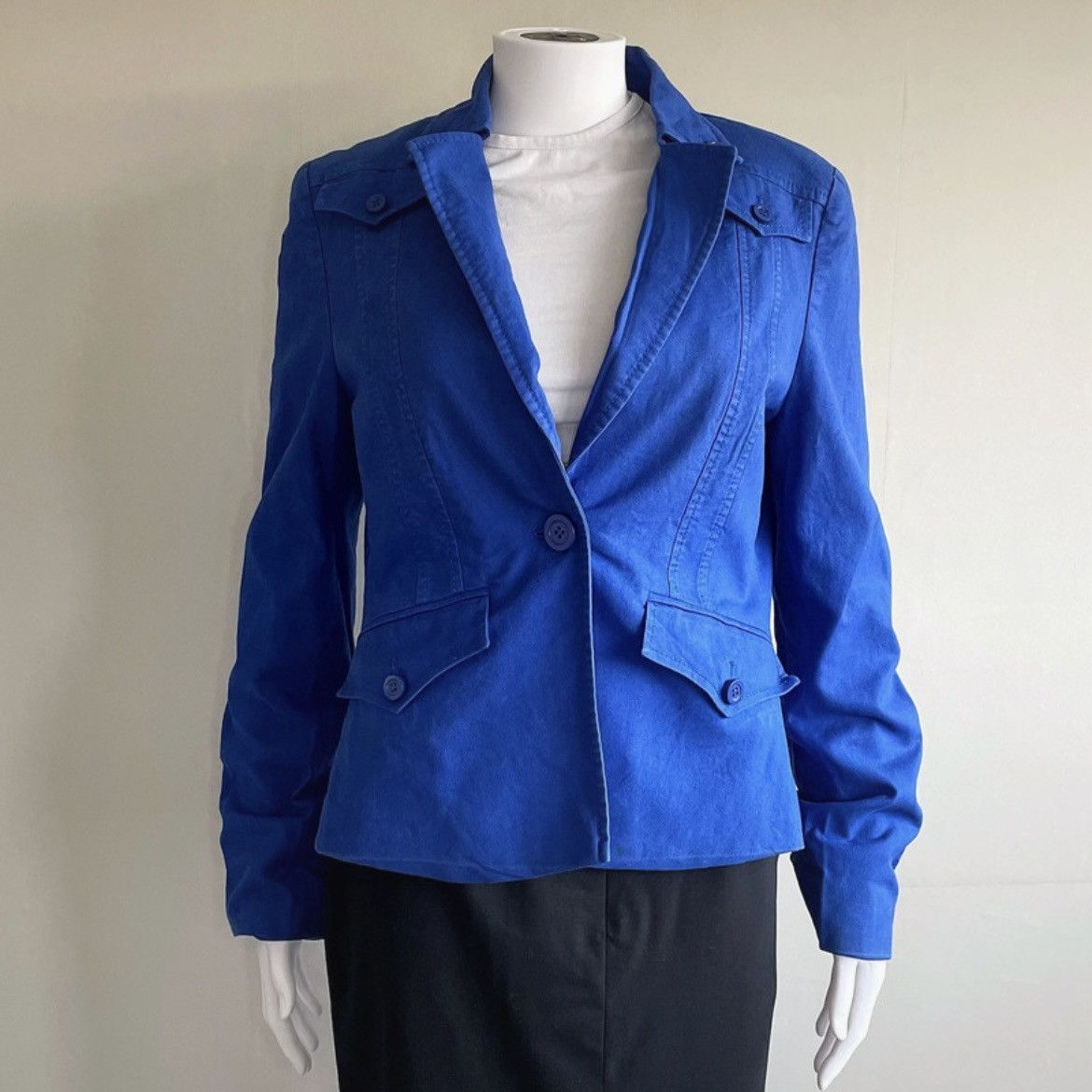 Escada Sport Escada Sport Early Y2K Military Chic Electric Blue Jacket Size M / US 6-8 / IT 42-44 - 1 Thumbnail