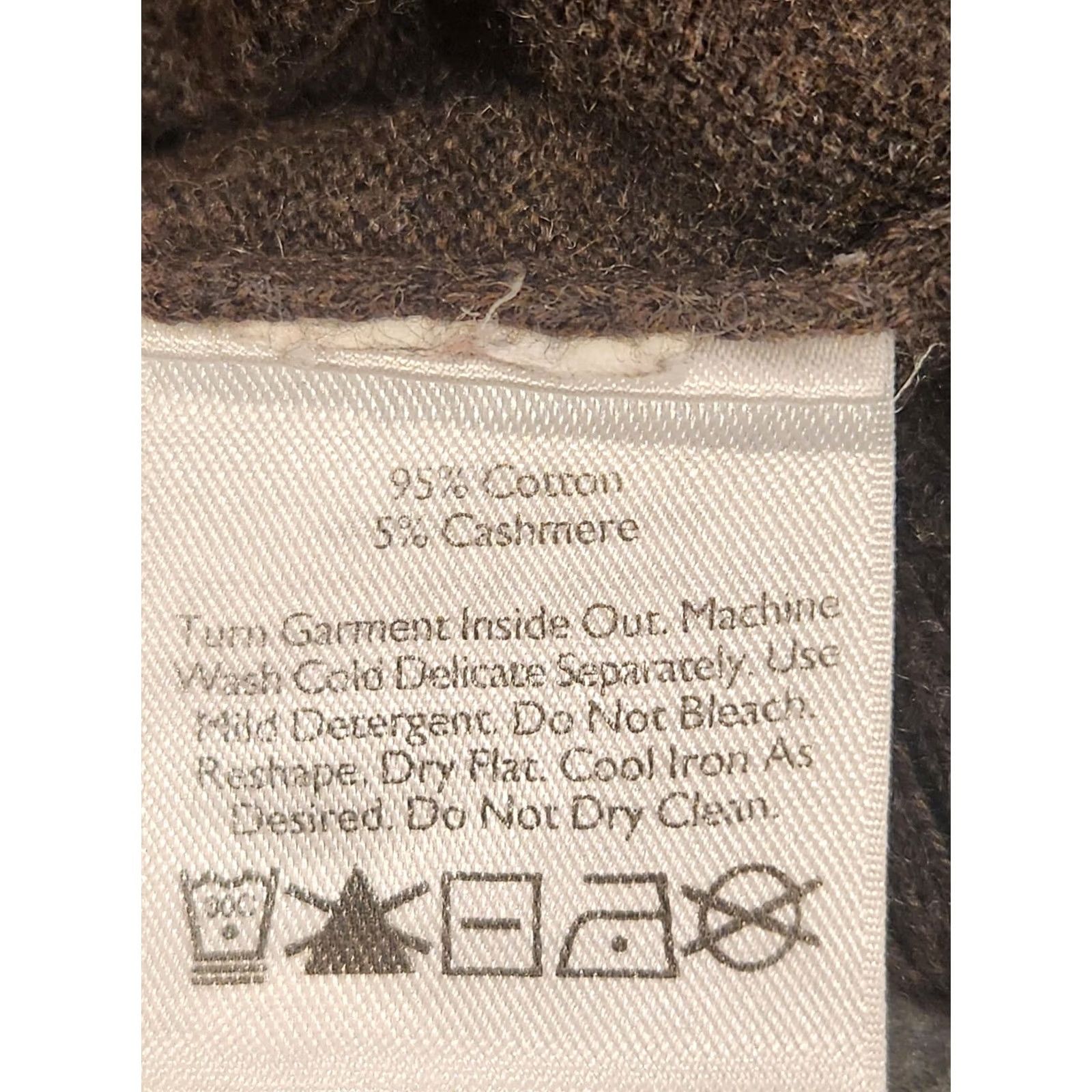 Eddie Bauer Eddie Bauer Sweater Mens Large Brown Cotton Cashmere V-Neck Knit Pullover Size US L / EU 52-54 / 3 - 3 Thumbnail