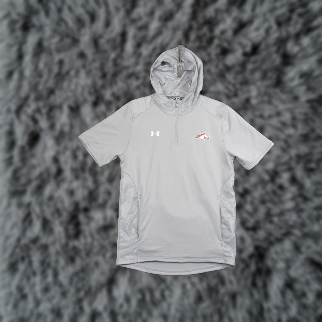 Under Armour Under Armour Birmingham Stallions 1/4 Zip Hoody Shirt Small Gray Mens UA Command SS Hoody 1/4 Zip Hooded Pockets Lightweight Moisture Wicking Shirt Size US S / EU 44-46 / 1 - 1 Thumbnail