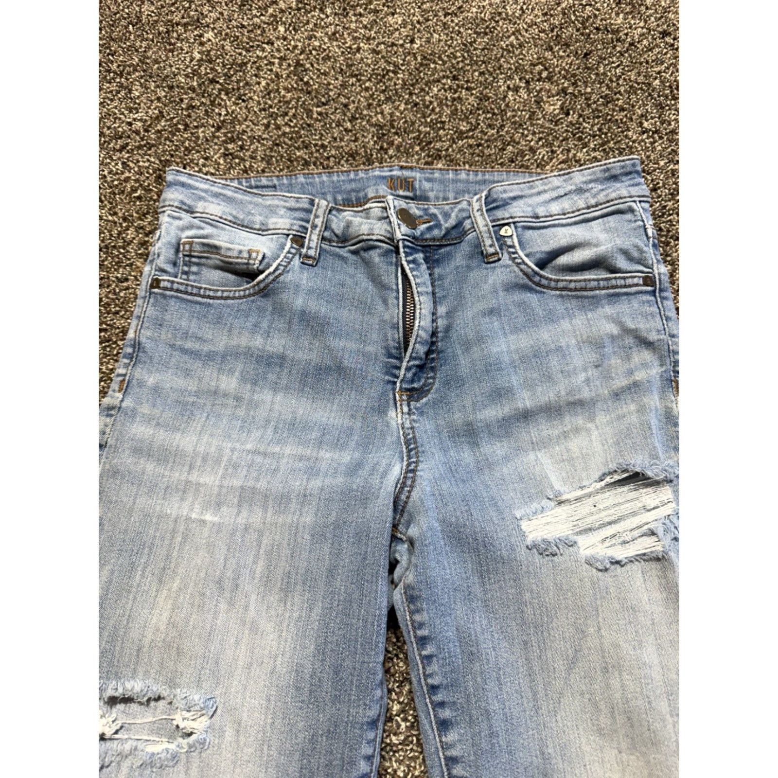 Vintage Kut From The Kloth FAB AB Women's Jeans 8 Blue Denim Ankle Skinny Size 30" / US 8 / IT 44 - 2 Thumbnail