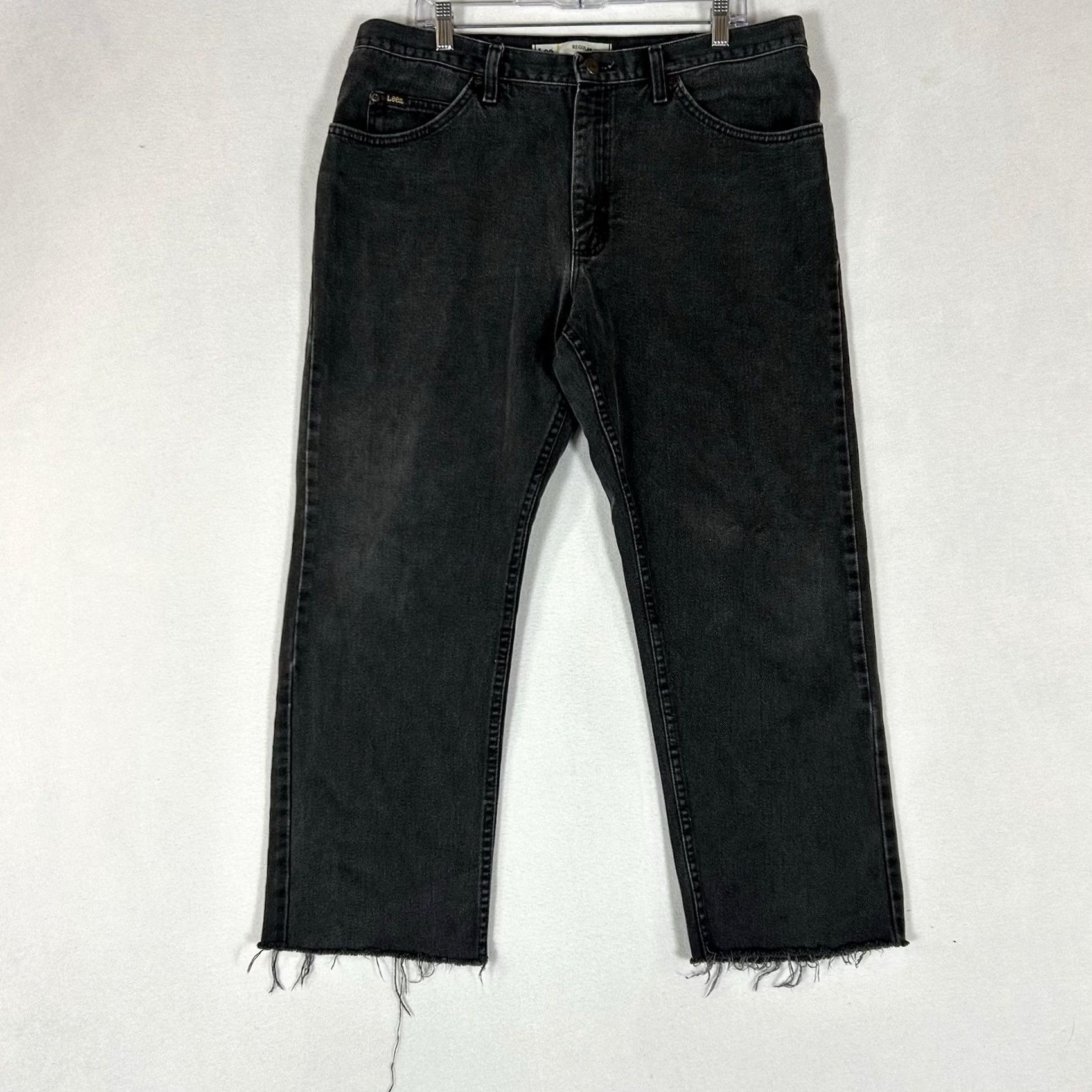 Lee Lee Regular Fit Straight Leg Jeans Men's 38x30 Dark Wash Mid Rise Cotton Denim Jeans Size US 38 / EU 54 - 2 Thumbnail