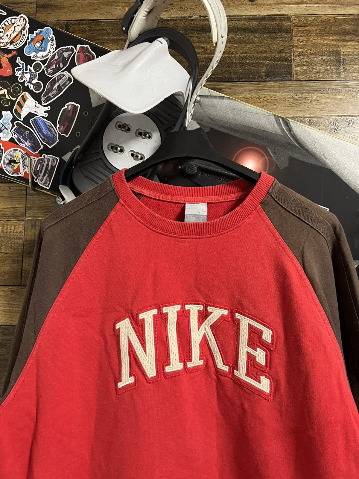 Vintage NIKE Y2K Vintage Drill Big Logo Crewneck Sweatshirt Size US L / EU 52-54 / 3 - 4 Thumbnail