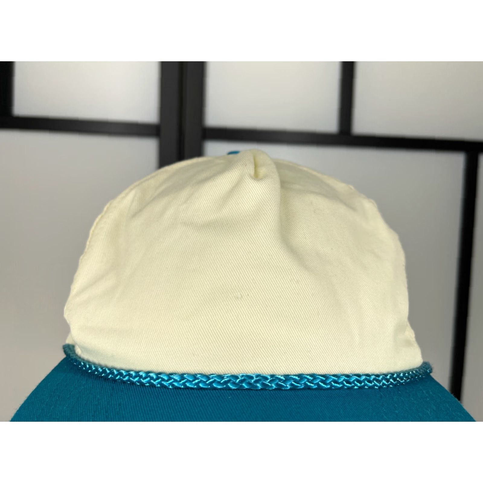 Vintage Lace Hat Snap Back Unisex Adults One Size Blue Cotton Polyester Blend 90s Outdoor Size ONE SIZE - 2 Thumbnail