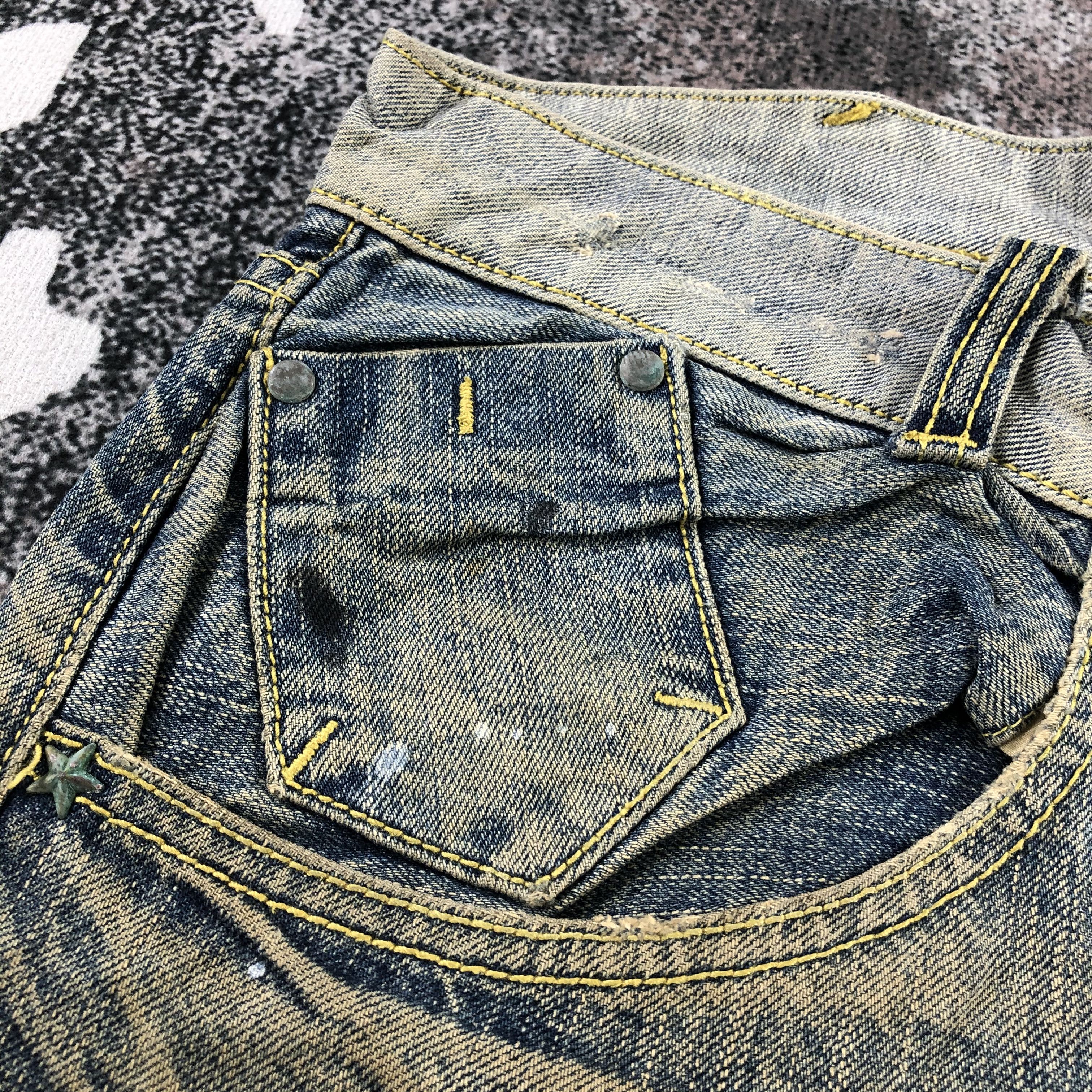 Japanese Brand Real B Voice Jeans Rusty Distressed Denim KJ744 Size US 32 / EU 48 - 10 Thumbnail