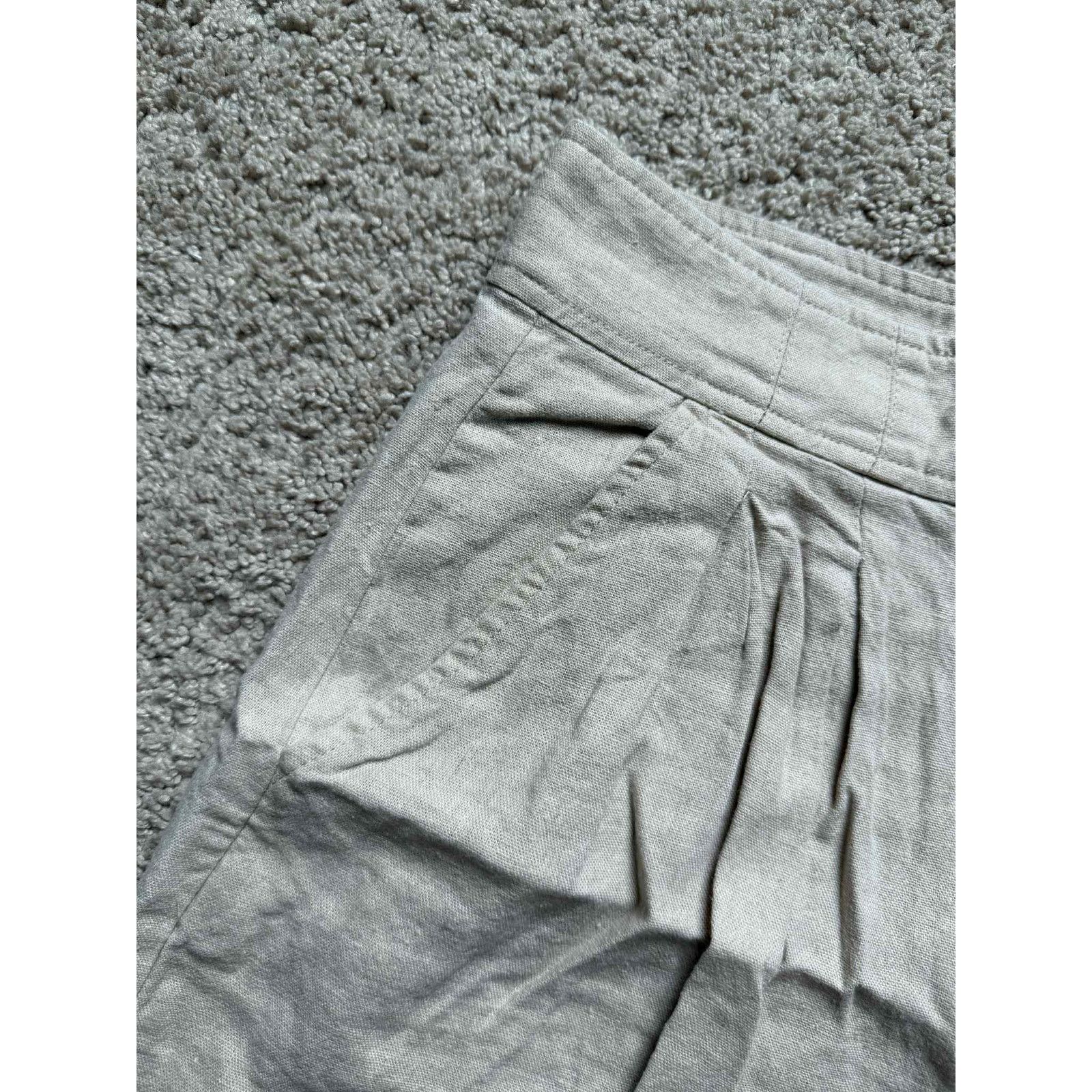 Jason Wu Jason Wu Linen Blend High Waisted Pleated Short Beige 4 Size 27" / US 4 / IT 40 - 3 Thumbnail