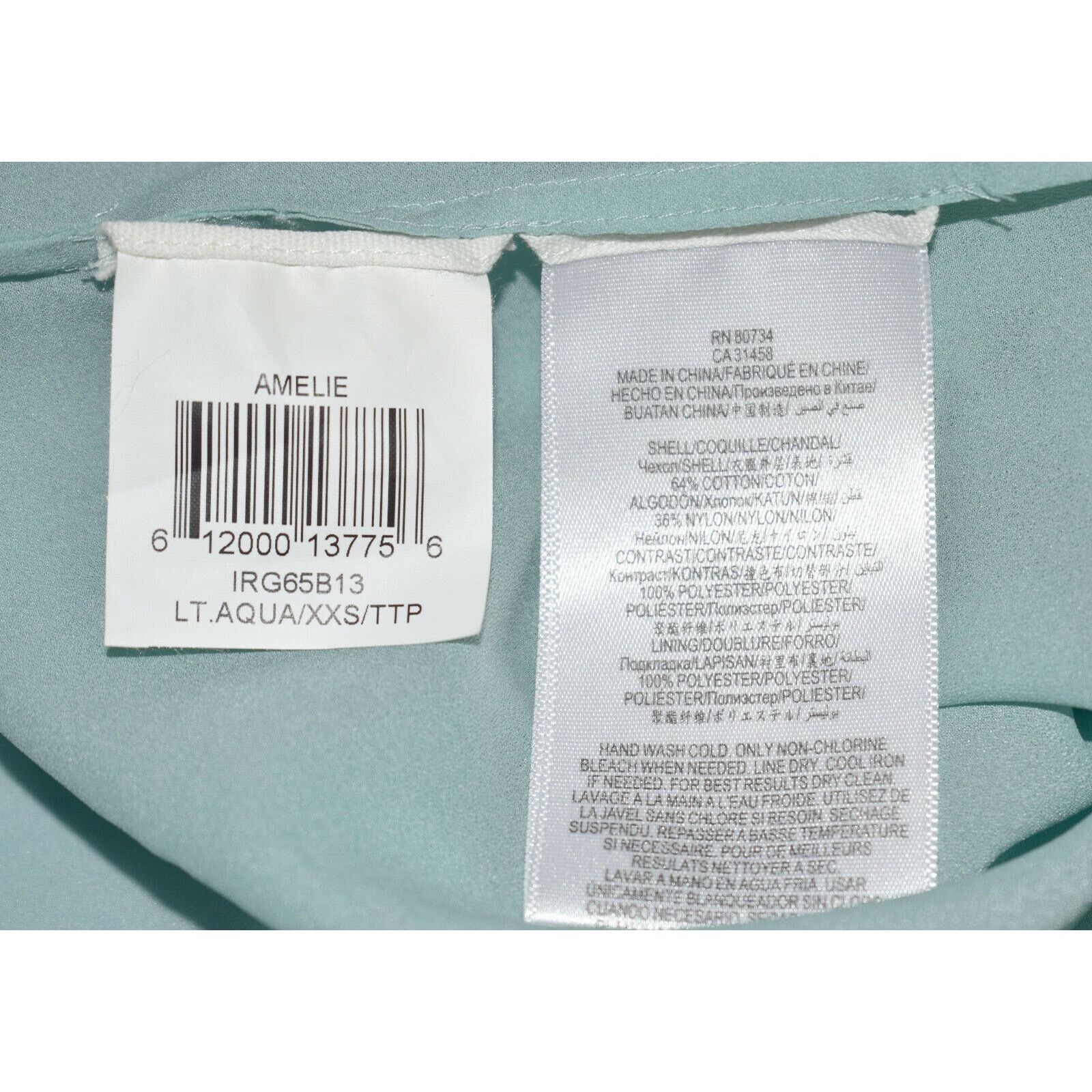 Bcbgmaxazria NWT BCBG MAXAZRIA Amelie Lt Aqua Layer Top Dress Sz XXS $230 Size XXS / US 00 / IT 34 - 8 Thumbnail
