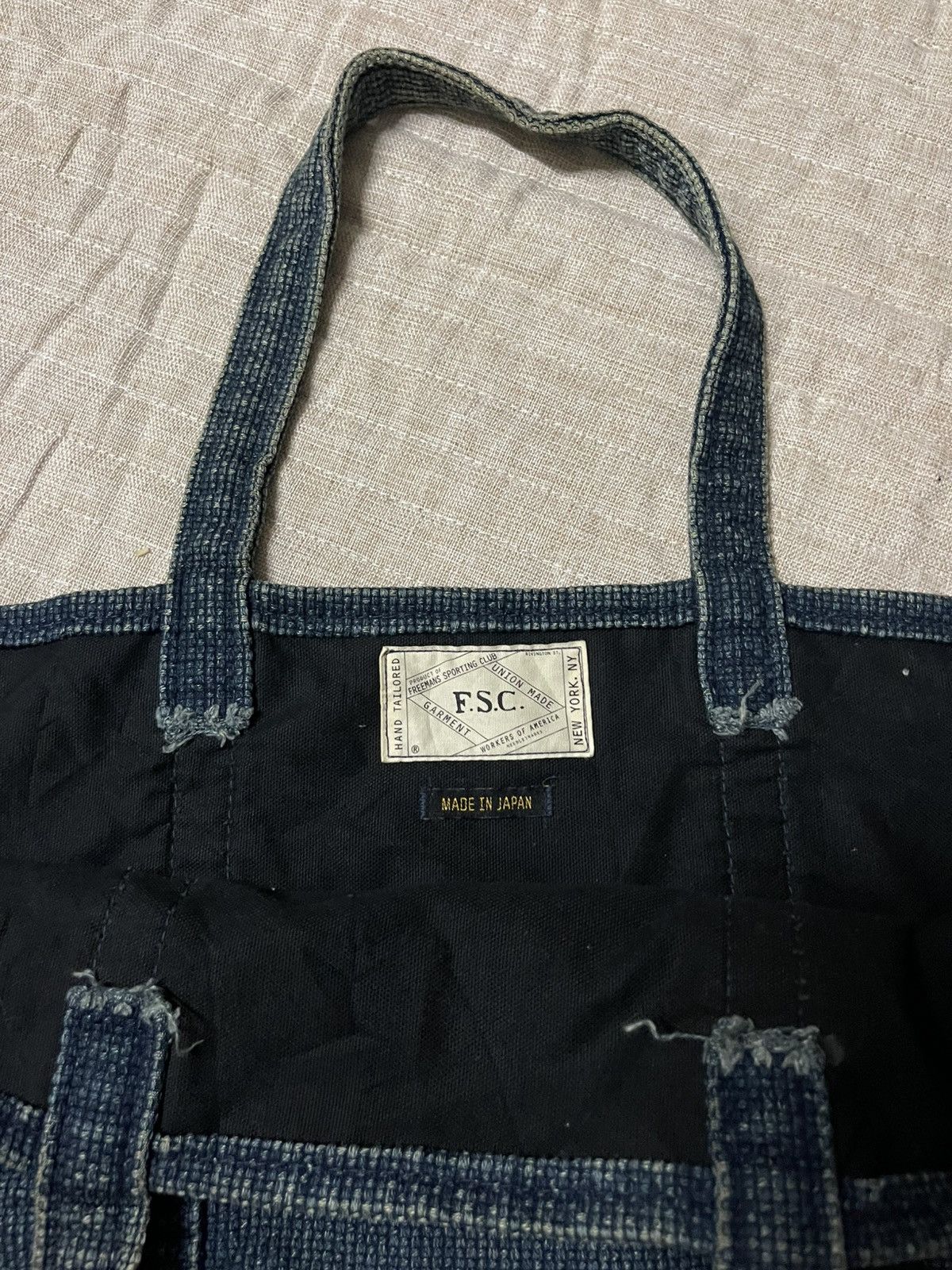 Freemans Sporting Club Freemans sporting club indigo jeans tote bags Size ONE SIZE - 5 Thumbnail