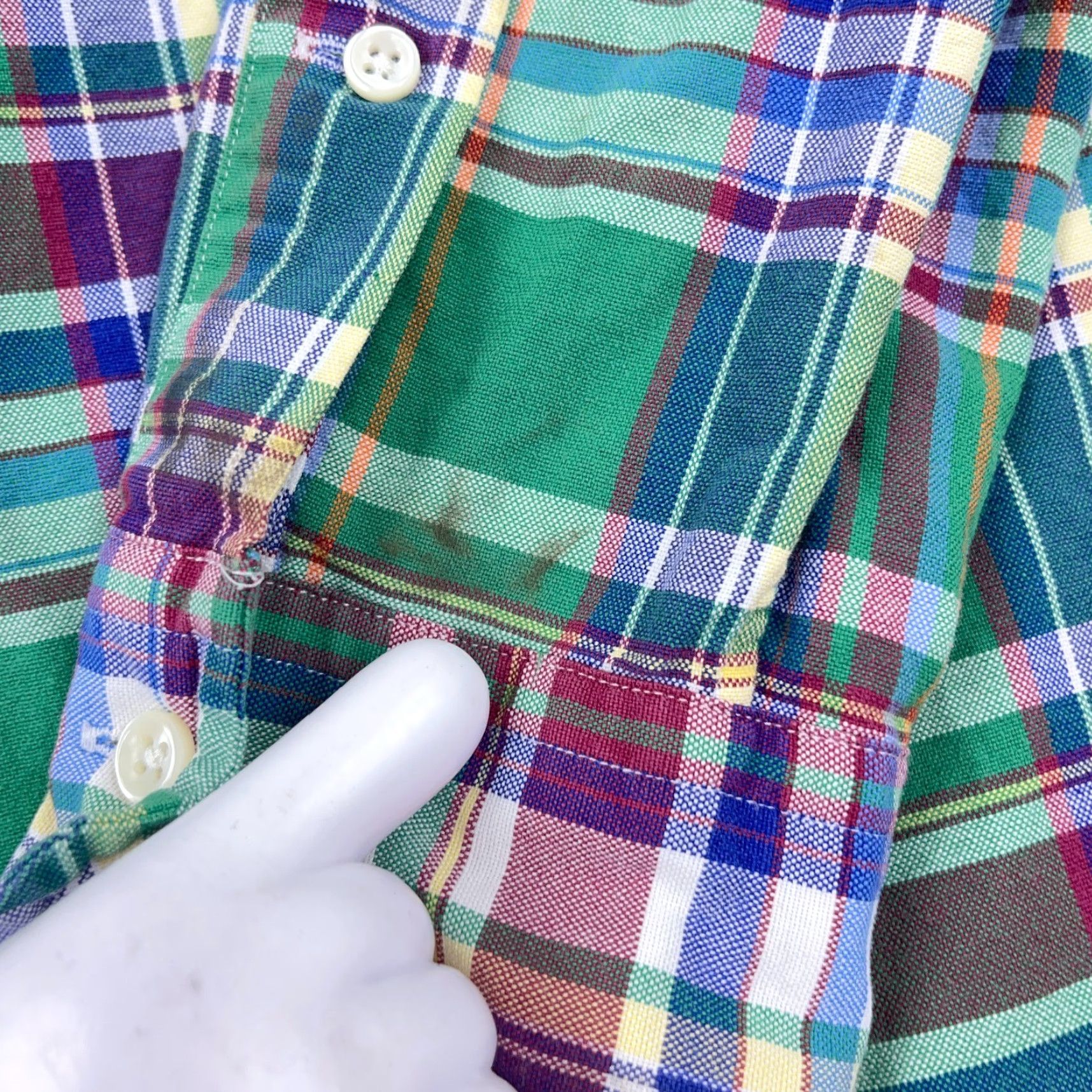 Ralph Lauren Ralph Lauren Shirt Men Small Green Plaid Button-Up Oxford Cloth Tartan Multi A4* Size US S / EU 44-46 / 1 - 2 Thumbnail