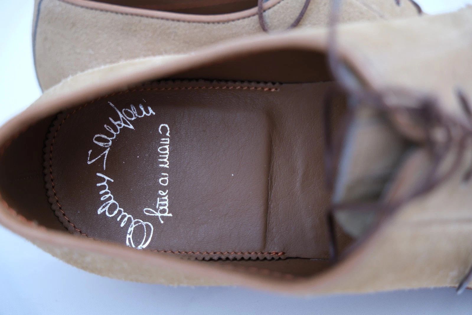 Santoni New Santoni Derby Suede Beige UK 9 US 10 EU 43 Size US 10 / EU 43 - 6 Thumbnail