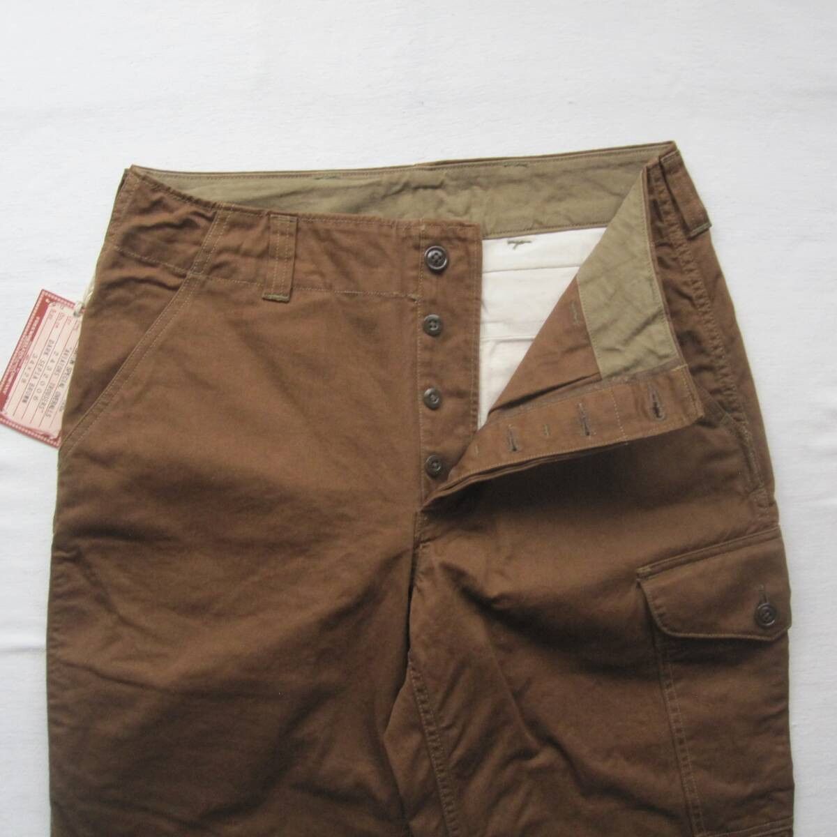 Freewheelers “AVIATOR’S TROUSERS” 34 SEPEA BROWN Size US 34 / EU 50 - 3 Thumbnail