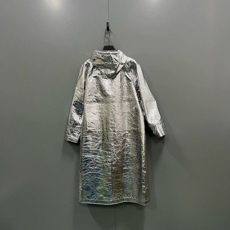 Louis Vuitton Louis Vuitton Silver drawstring trench coat 2501-Nextarrow Size US M / EU 48-50 / 2 - 2 Thumbnail