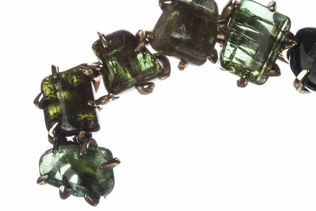 Designer 9 kt Gold Plated Green Tourmaline Pin Size ONE SIZE - 4 Thumbnail