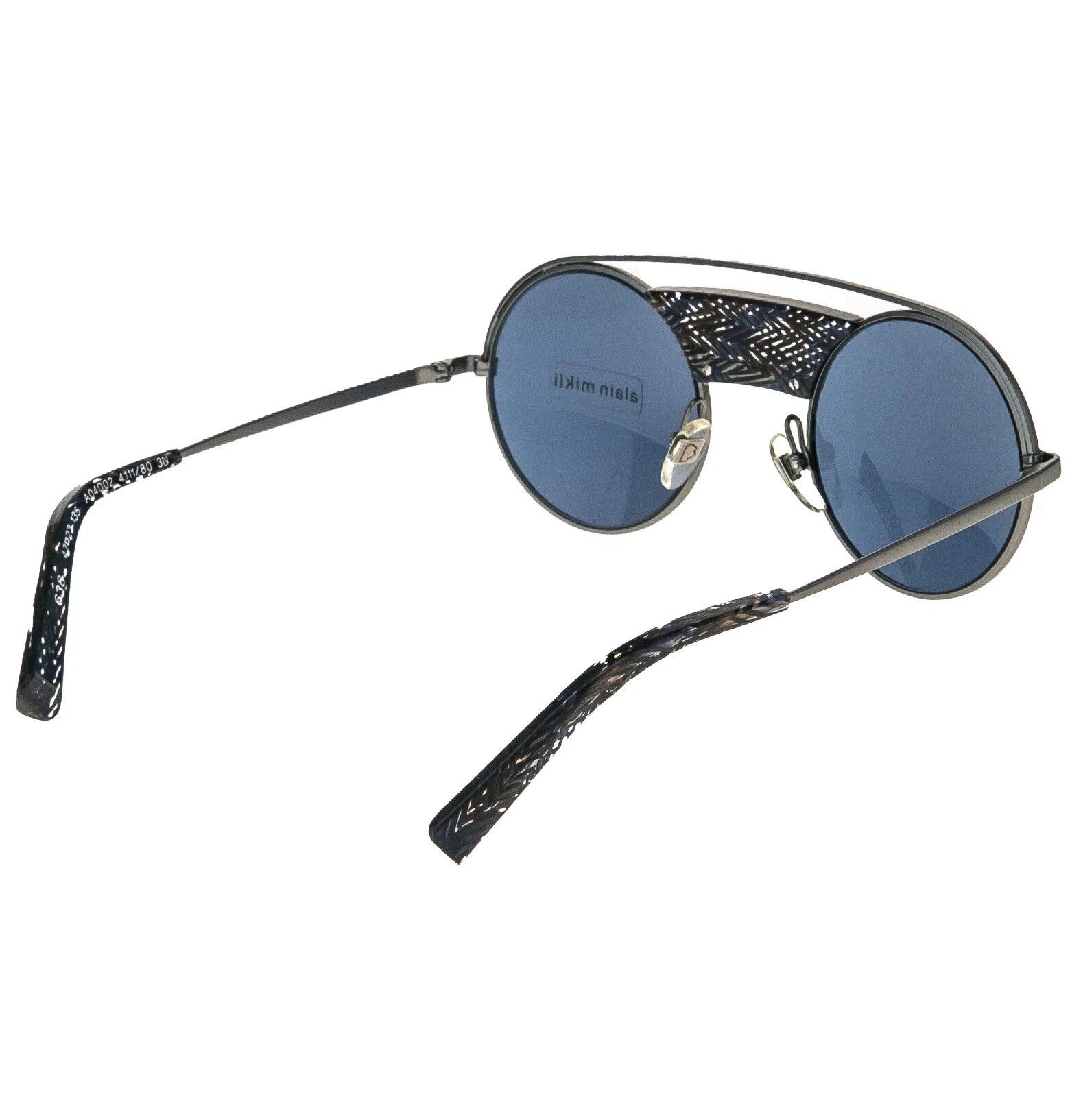 Alain Mikli ALAIN MIKLI Paris A04002 4002 Round Gunmetal Blue Sunglasses Size ONE SIZE - 7 Thumbnail