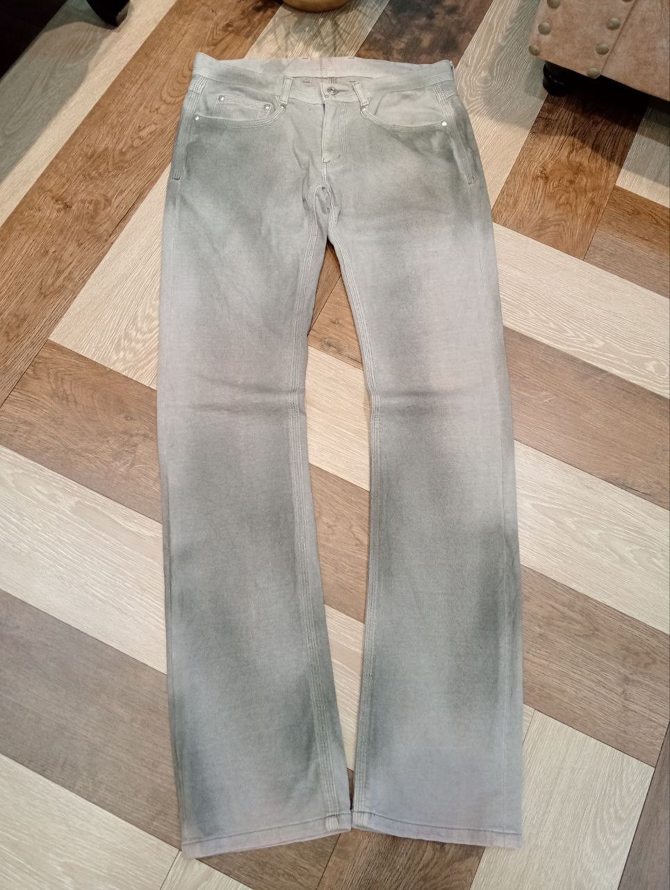 Neil Barrett BLACKBARRETT BY NEIL BARRETT LIGHT GRAY ACID JEANS Size US 33 - 2 Thumbnail