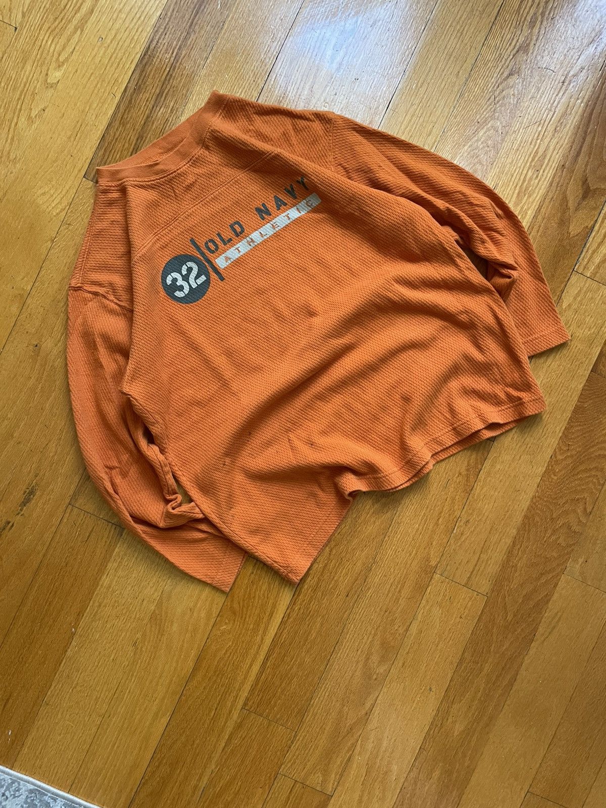 Old Navy Vintage 90s Old navy Orange Waffle Long Sleeve Size US S / EU 44-46 / 1 - 1 Thumbnail