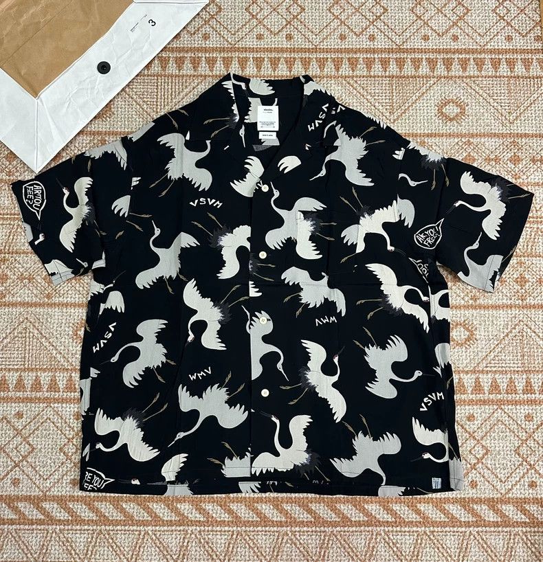 Visvim VISVIM CROSBY S/S HIKAKU 23SS Japanese crane print short 