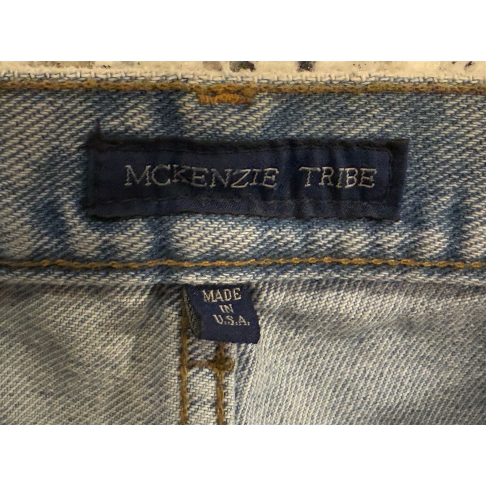 Vintage VINTAGE McKenzie Tribe Jeans Denim 35x29.5 Regular Men Blue 5-Pocket USA 90s Theme Mens Size US 35 - 5 Thumbnail