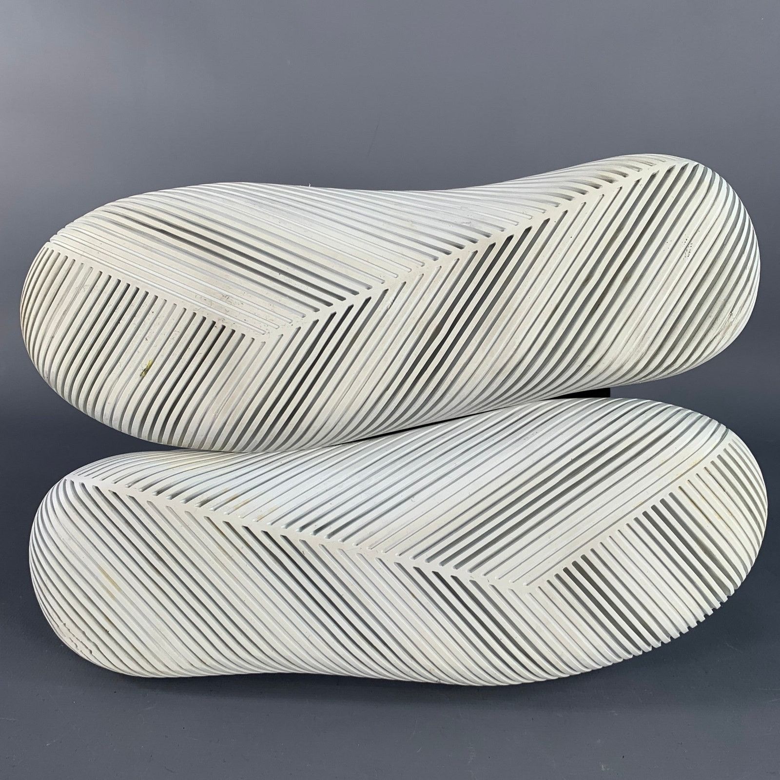 Barneys New York 9.5 White Leather Low Top Rubber Sole Sneakers Size US 9.5 / EU 42-43 - 6 Thumbnail