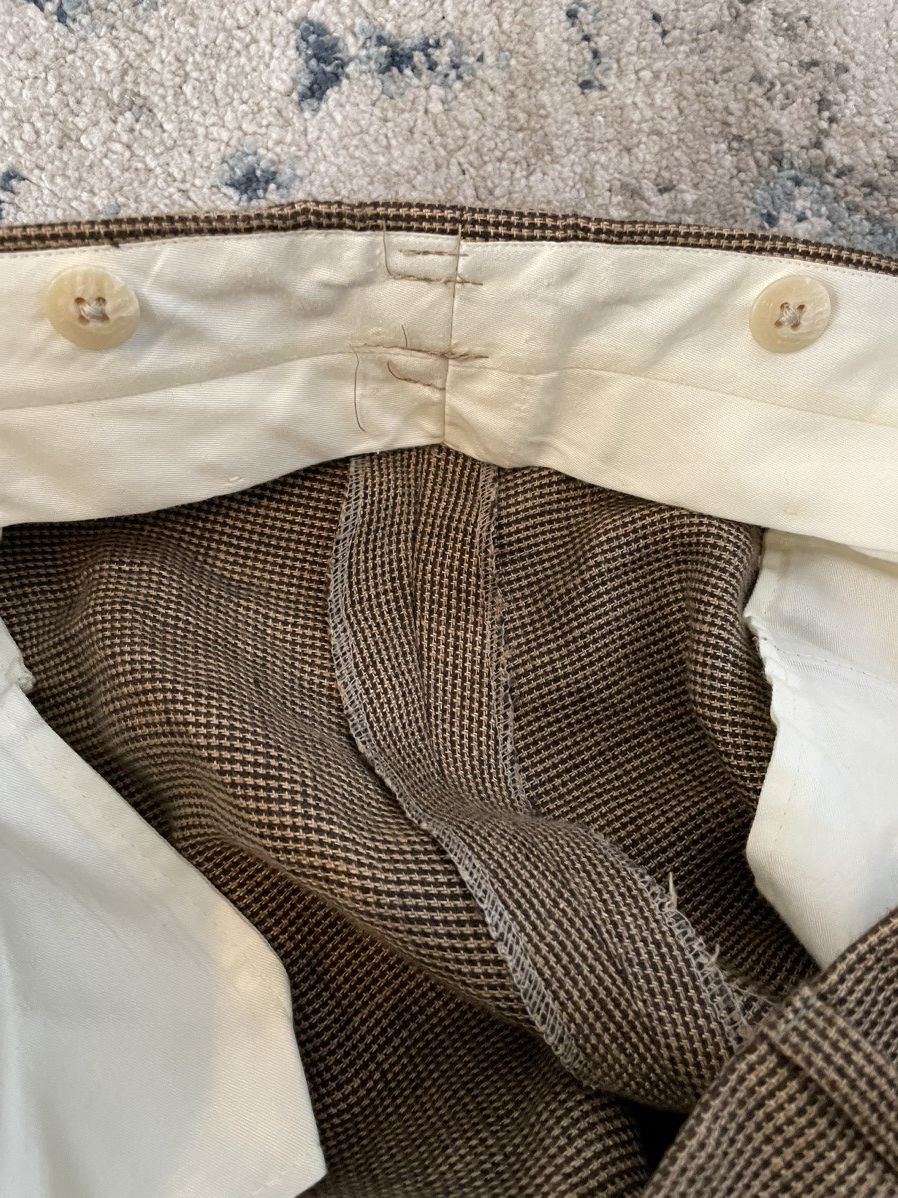 Polo Ralph Lauren × Vintage Mini Houndstooth Check Flax Trouser Size US 38 / EU 54 - 7 Thumbnail