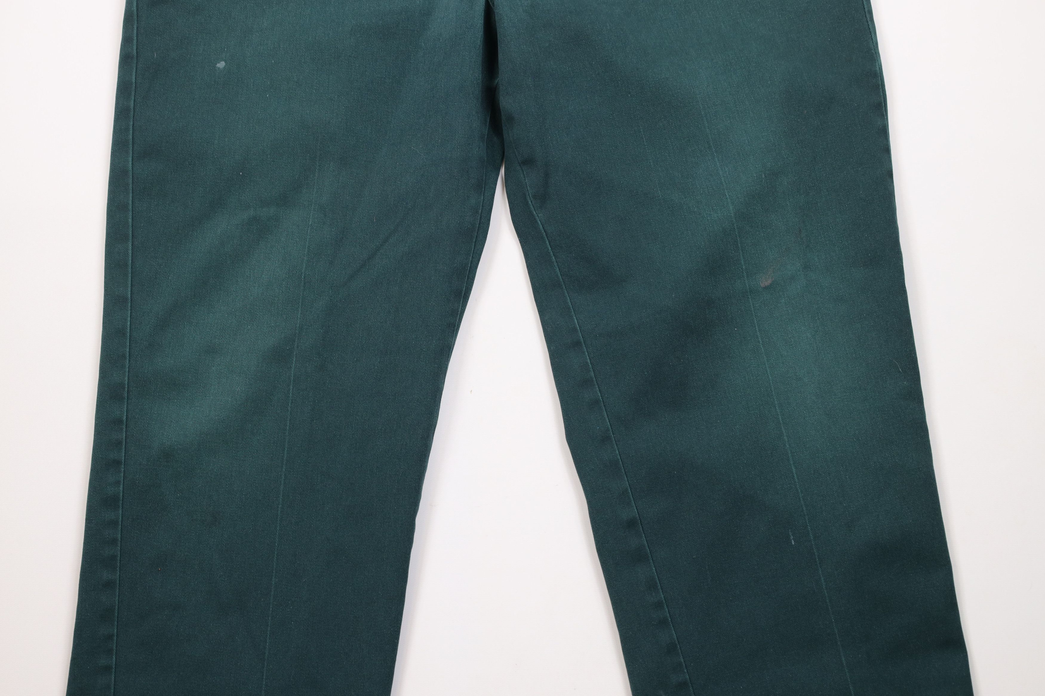 Dickies × Vintage Vintage Dickies Spell Out Wide Leg Workwear Pants Green Size US 42 / EU 58 - 3 Thumbnail