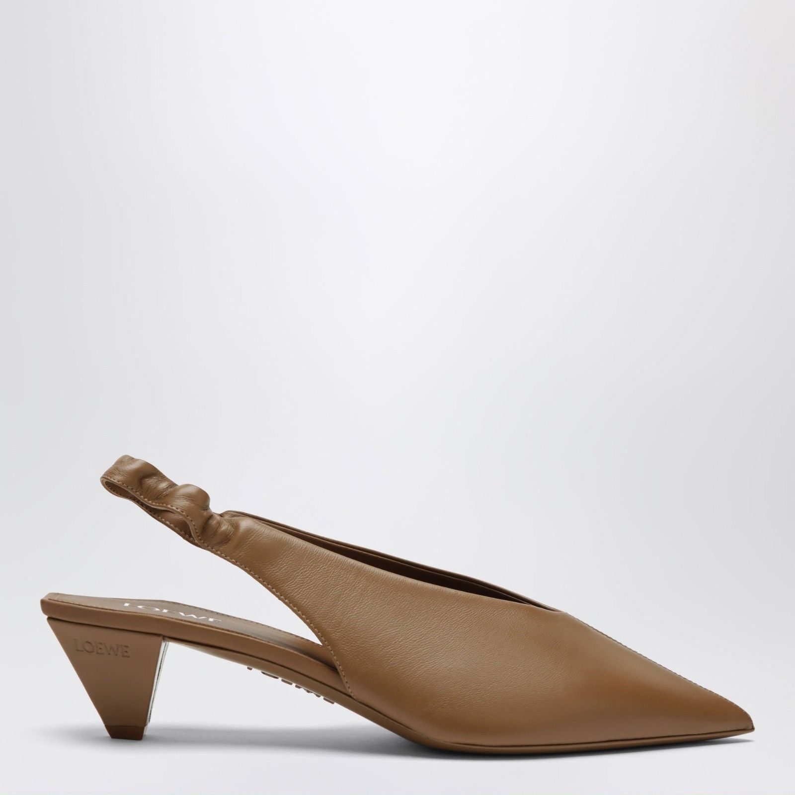 Loewe Origami Cubic Mocha Slingback Pumps W, Women's (Size 6)