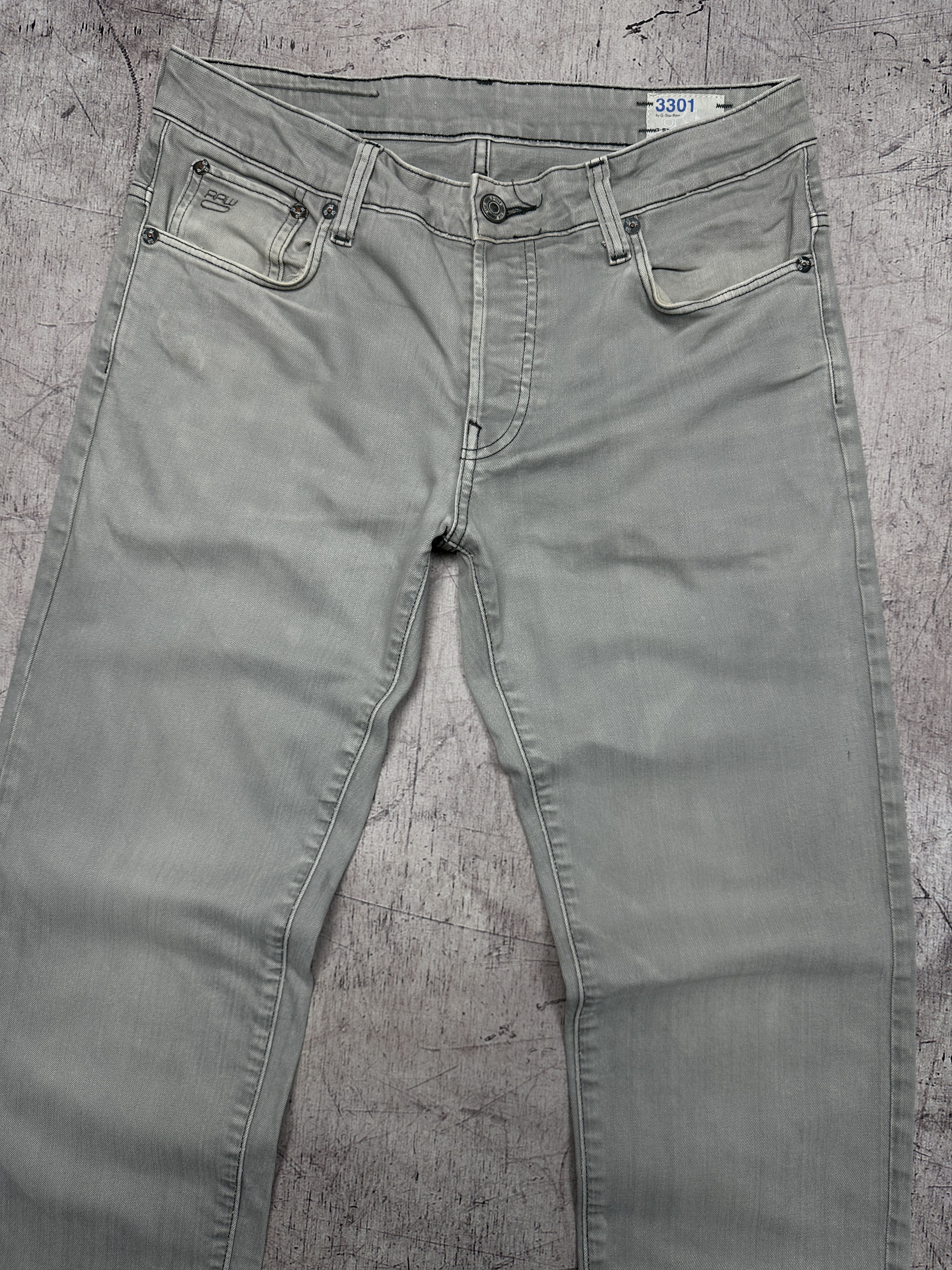 G-Star G Star Raw 3301 Low Tapered Mens Denim Pants Jeans Size US 31 - 2 Thumbnail