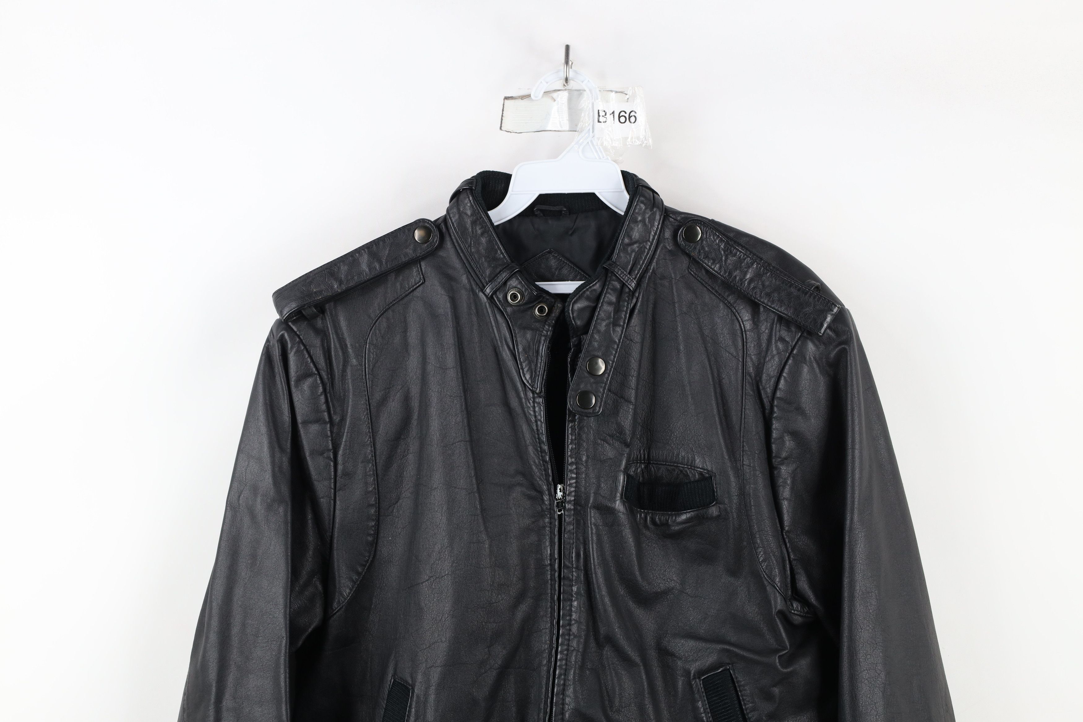 Vintage Vintage 80s 90s Streetwear Leather Cafe Racer Bomber Jacket Size US XXL / EU 58 / 5 - 2 Thumbnail