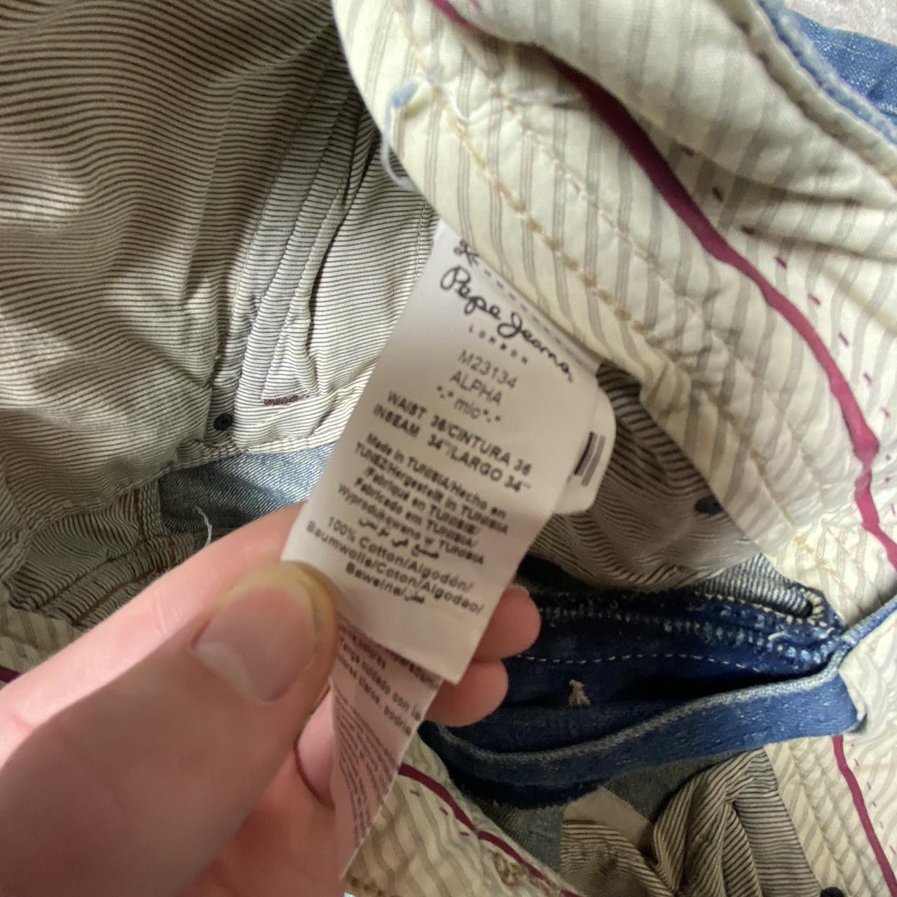 Pepe Jeans 00s Pepe Jeans Distressed Denim Blue 35" Size US 35 - 6 Thumbnail