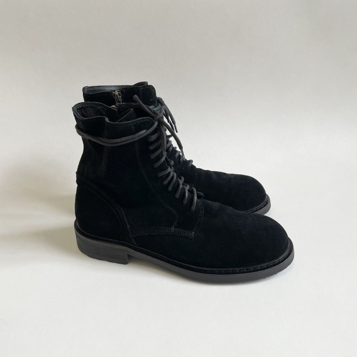 Ann Demeulemeester A/W 13 Black Suede Combat boots Size US 9 / EU 42 - 11 Thumbnail