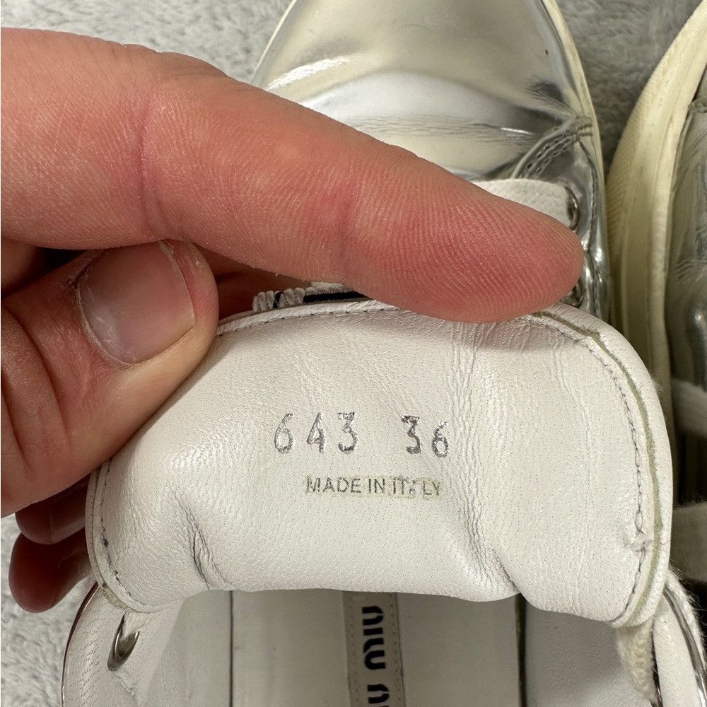 Miu Miu Miu Miu Crystal Skate Silver Sneakers Women’s Size 36 EU Size US 6 / IT 36 - 6 Thumbnail