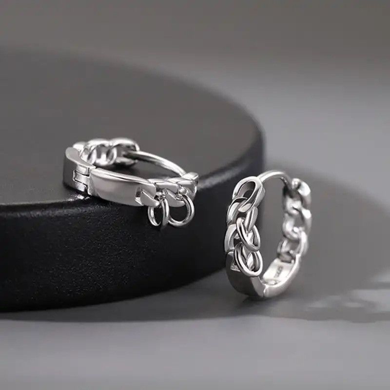 Jewelry × Vintage Hiphop Punk Style Small Hoop Earrings Size ONE SIZE - 1 Thumbnail