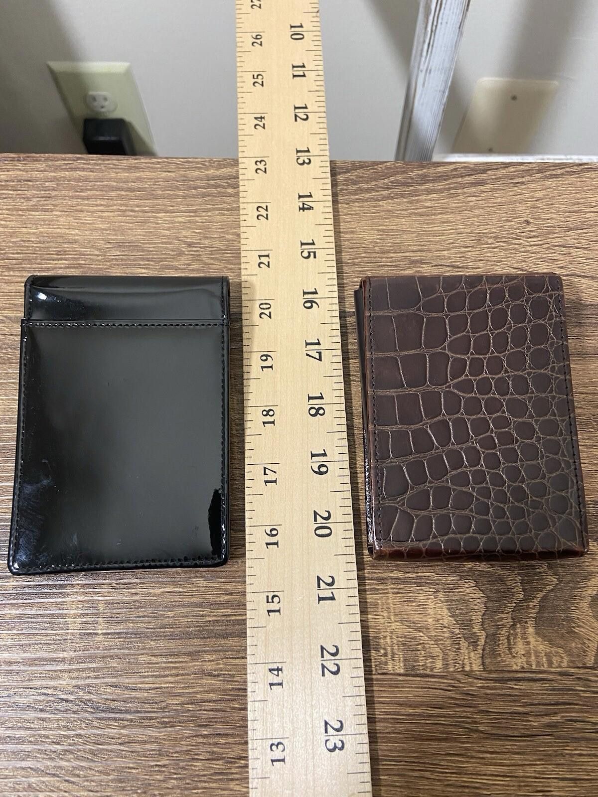 Versace 2piece Versace Sunburst black leather + croc cigarette case Size ONE SIZE - 2 Thumbnail