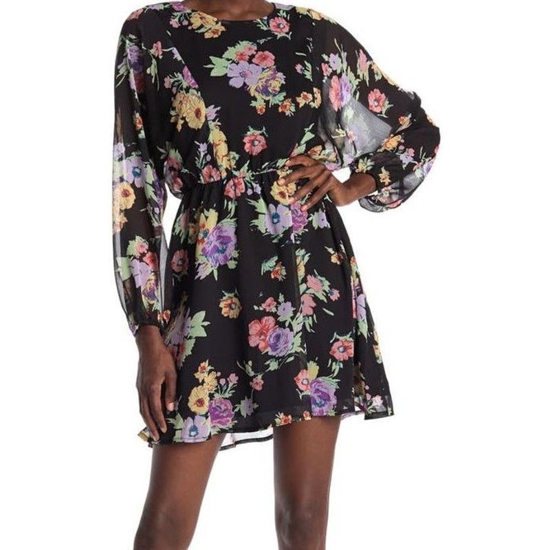 a new day black floral dress a new day | Dresses | A New Day Black Floral Aline Dress