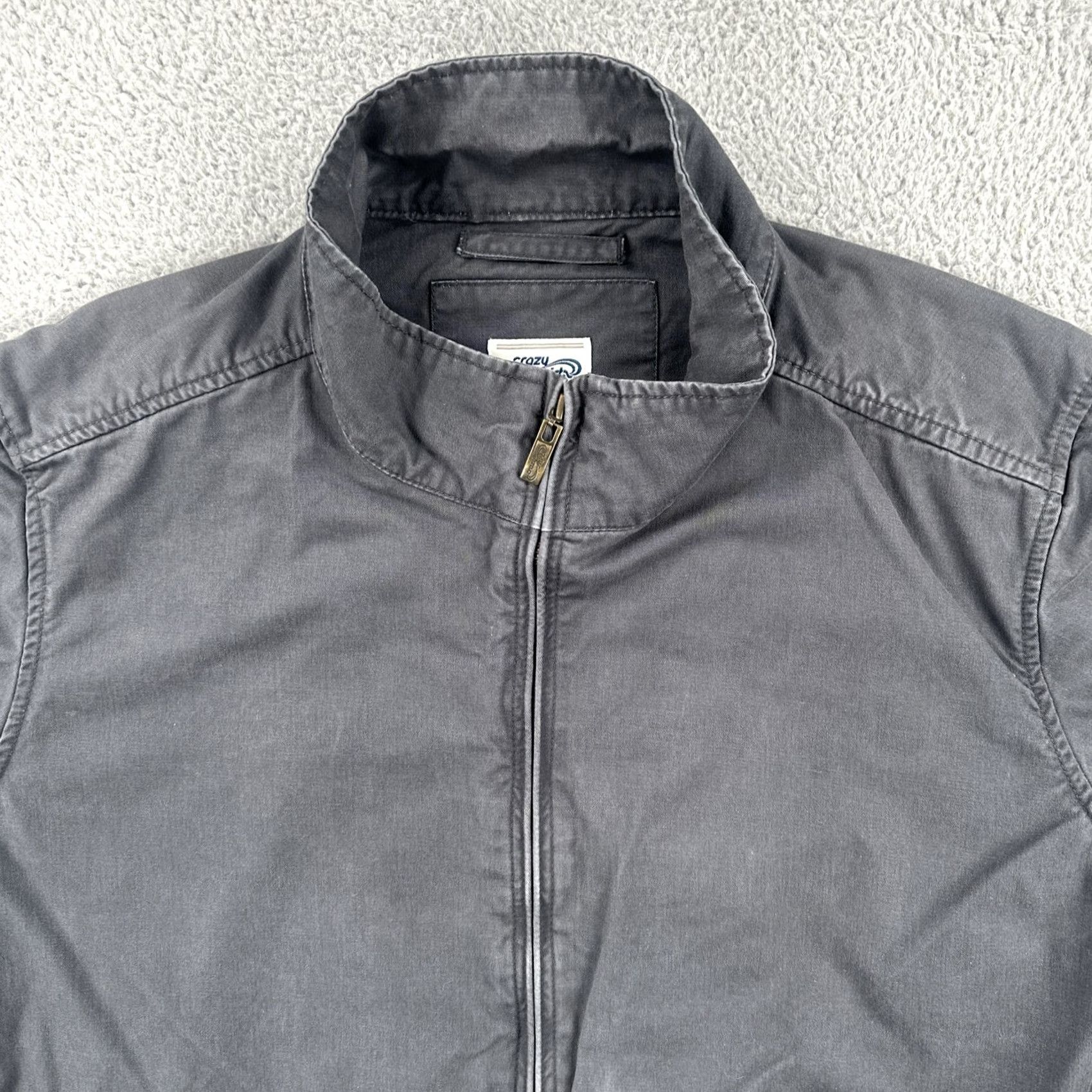 Vintage VINTAGE Crazy Shirts Jacket Mens XXL Gray Full Zip Lightweight Cotton Solid Casual 2000s Size US XL / EU 56 / 4 - 5 Thumbnail