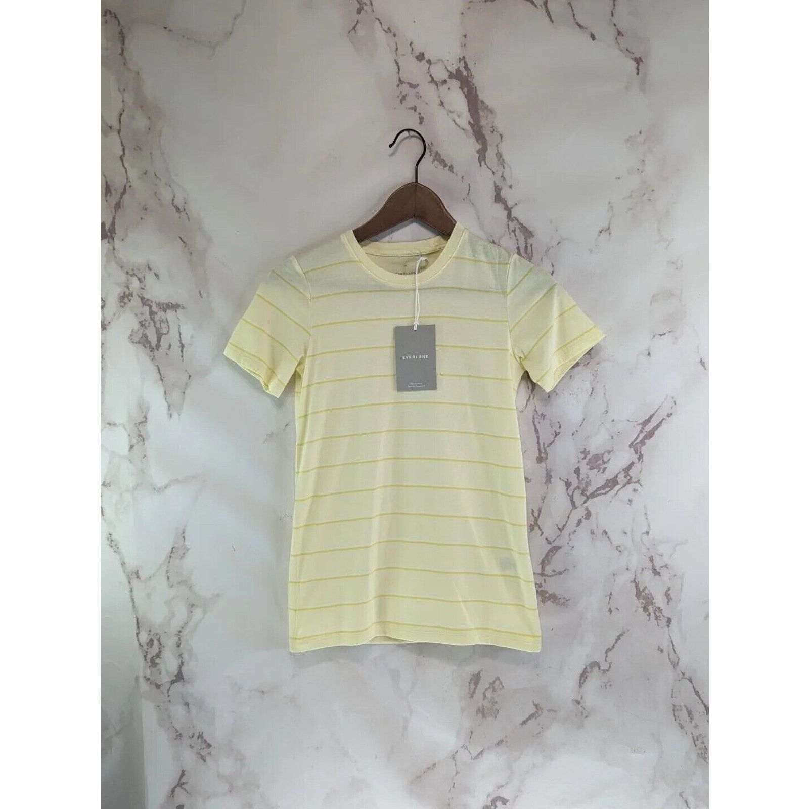 Everlane Everlane T Shirt Women Medium Yellow Stripe Organic Crew Size M / US 6-8 / IT 42-44 - 1 Thumbnail