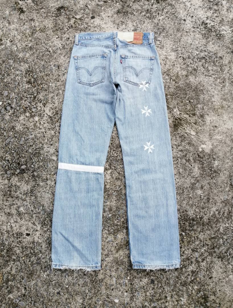 Designer × Levi's × Levi's Vintage Clothing Levi's Strauss 501 X Designer Distressed Denim Jeans Size US 28 / EU 44 - 7 Thumbnail