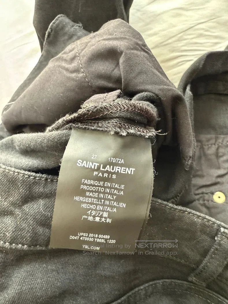 Saint Laurent Paris Saint Laurent Distressed Denim Jeans. Size US 27 - 4 Thumbnail